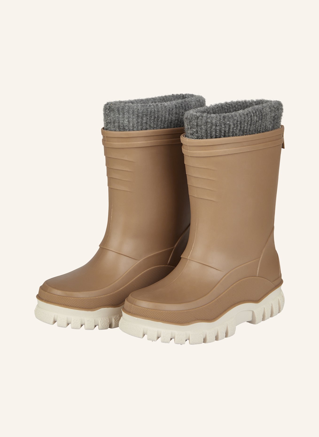 Sterntaler Gummistiefel uni gefüttert: BRAUN