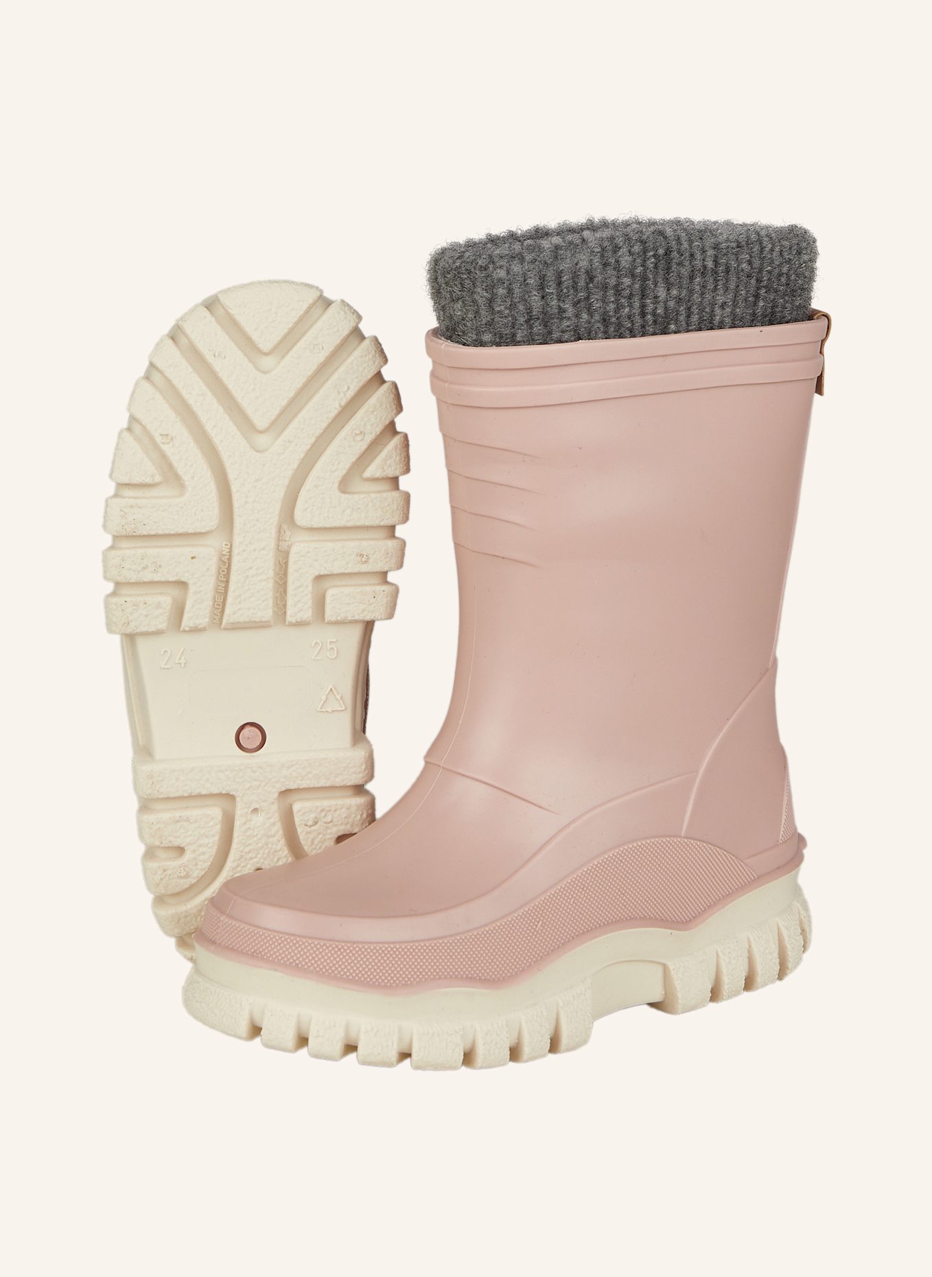 Sterntaler Gummistiefel uni gefüttert: HELLROSA