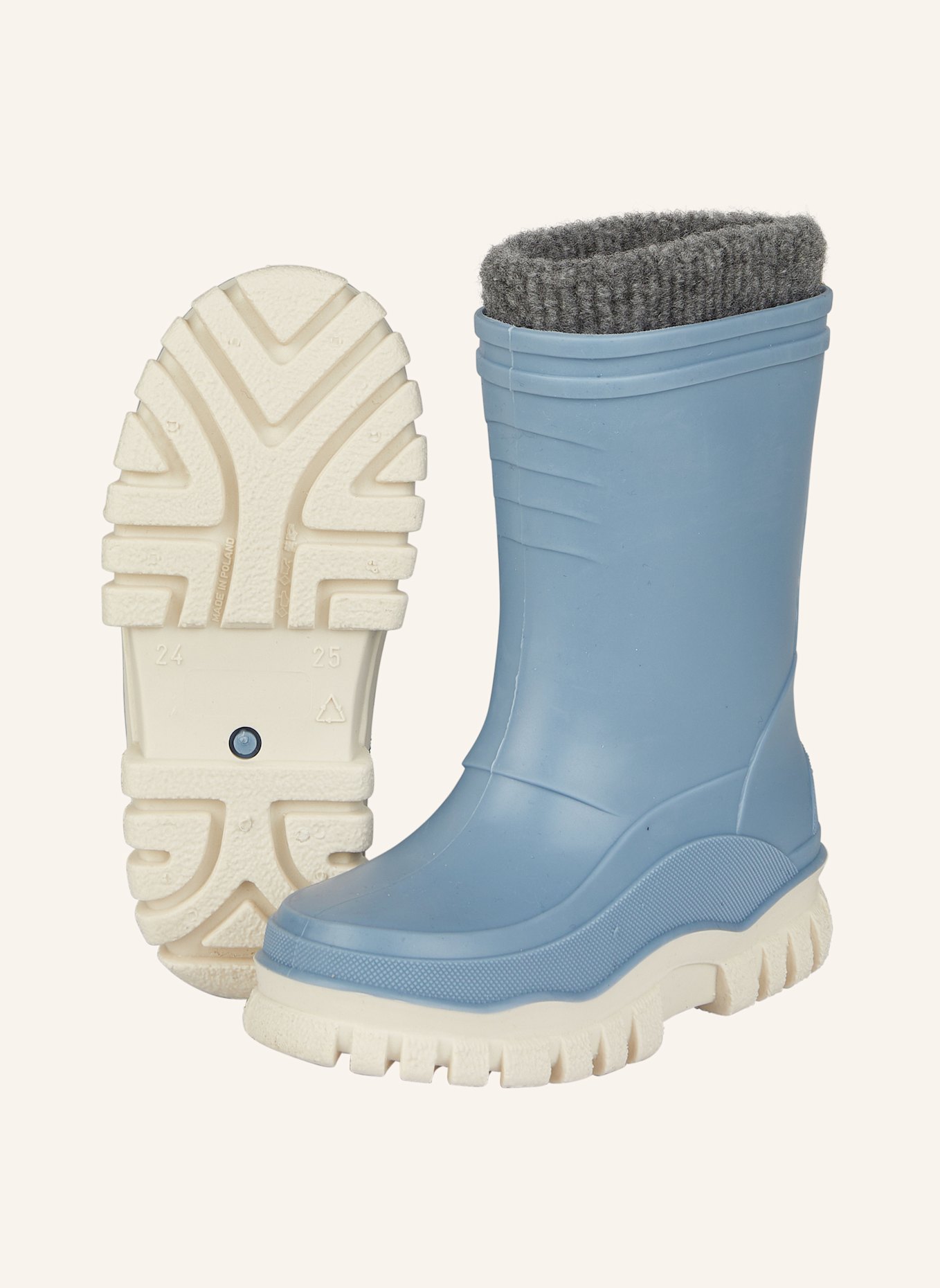 Sterntaler Gummistiefel uni gefüttert: BLAU