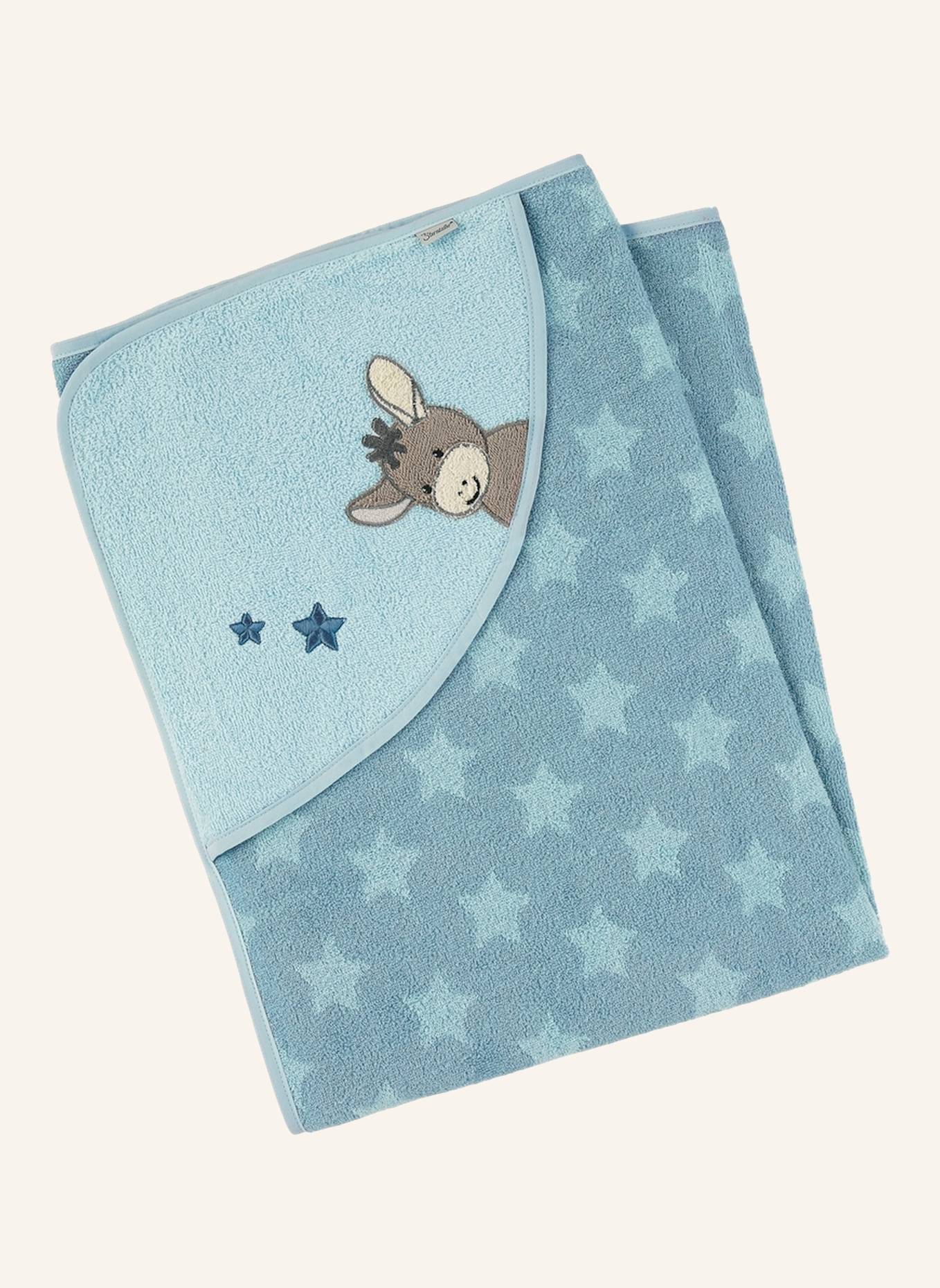 Sterntaler Kapuzenbadetuch 100 x 100 cm Emmi: BLAU