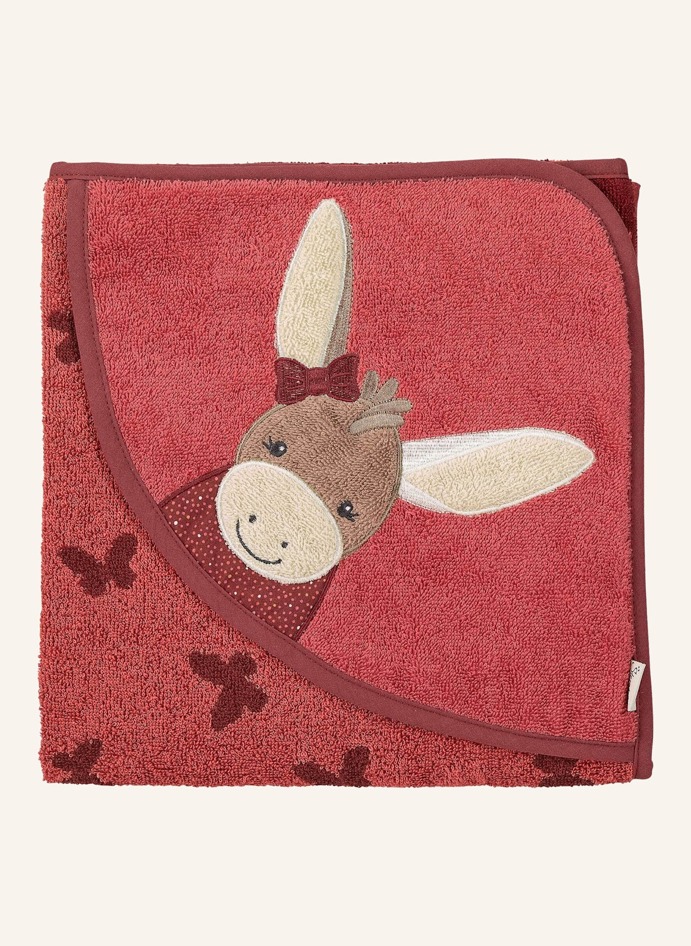 Sterntaler Kapuzenbadetuch 100 x 100 cm Emmily: HELLROT