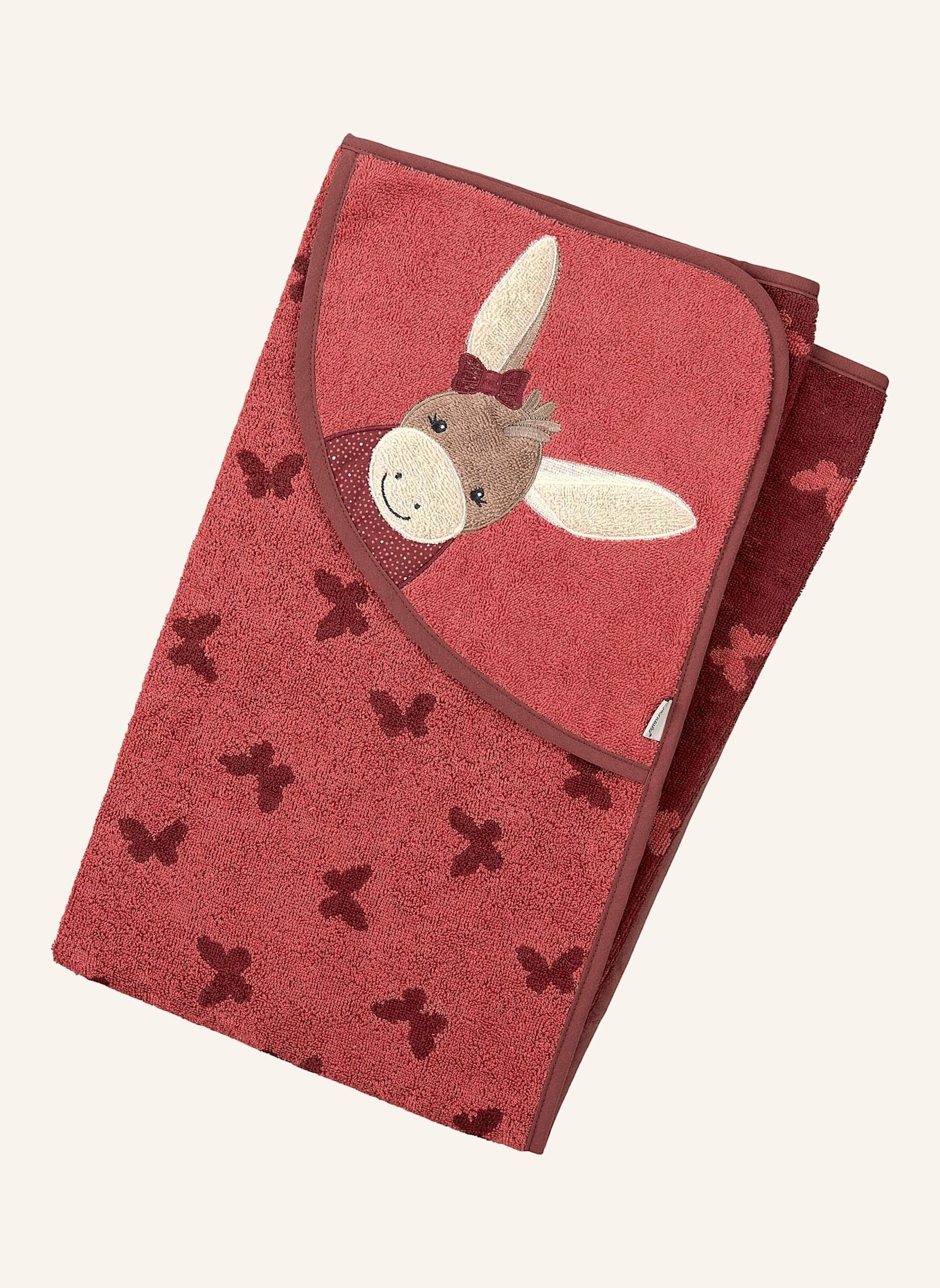 Sterntaler Kapuzenbadetuch 100 x 100 cm Emmily: HELLROT