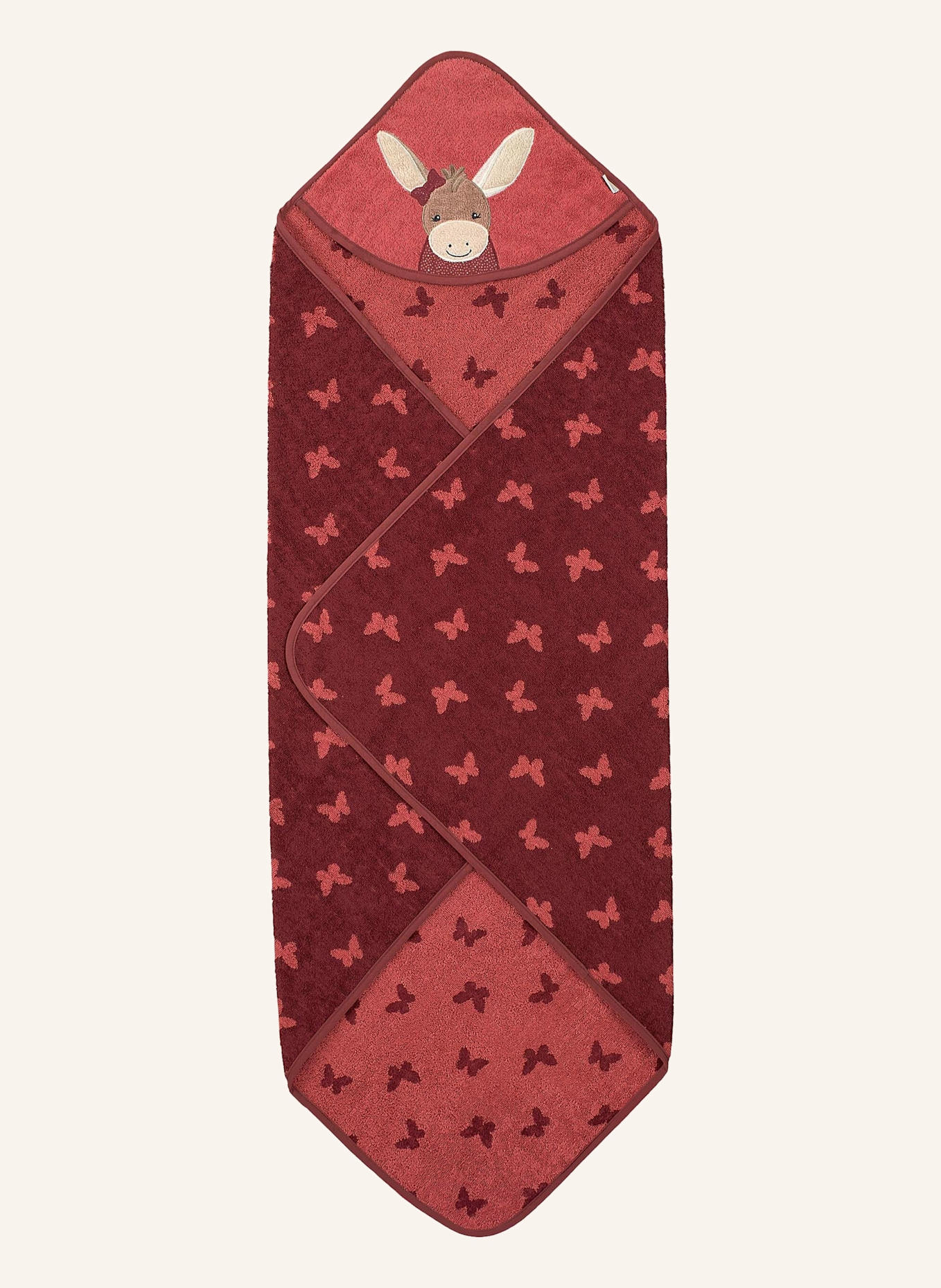 Sterntaler Kapuzenbadetuch 100 x 100 cm Emmily: HELLROT