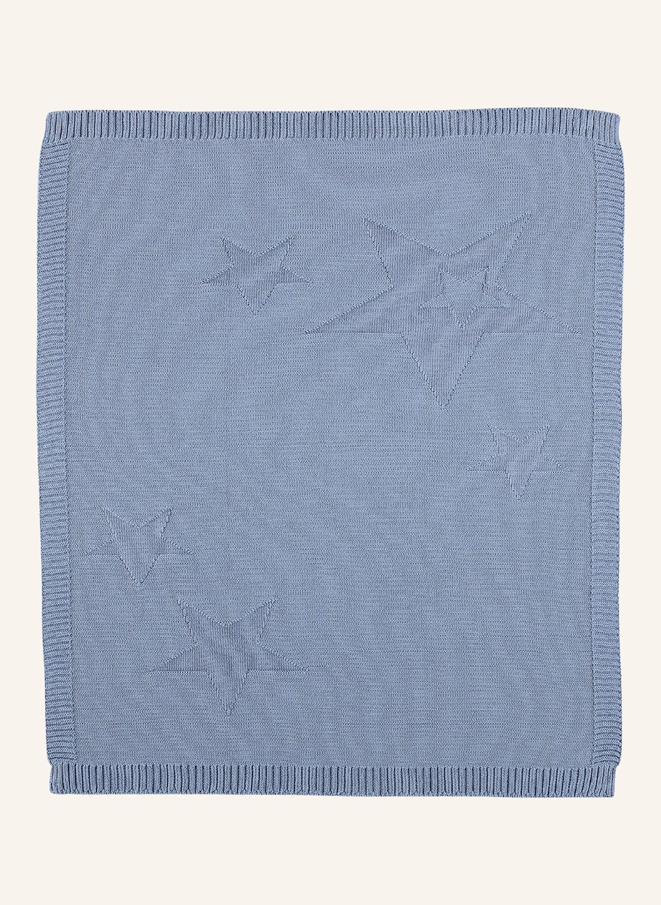 Sterntaler Strick-Schmusedecke: BLAU