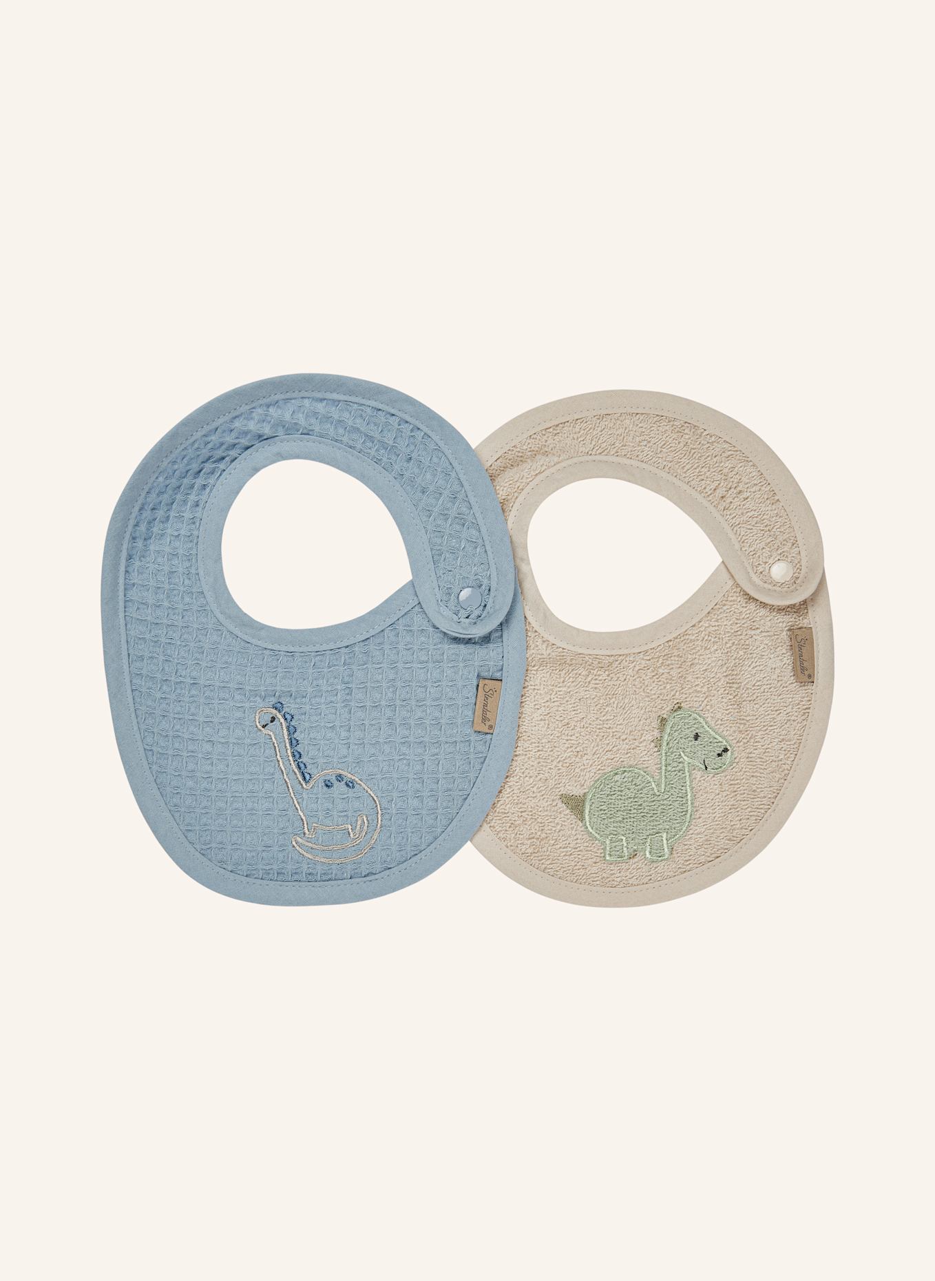 Sterntaler Lätzchen 2er Pack DINO Rexi: BLAU