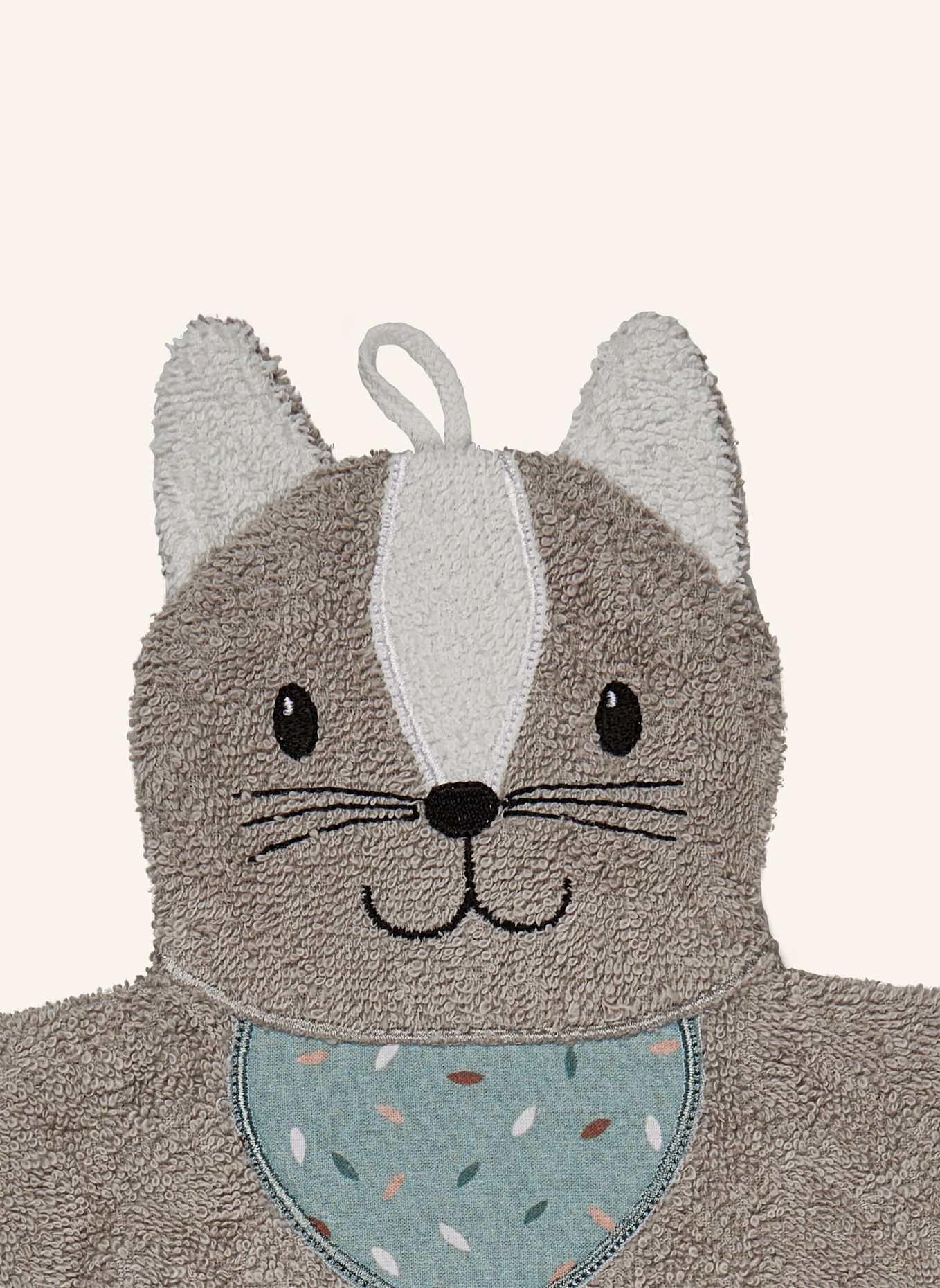 Sterntaler Waschhandschuh KATZE: GRAU