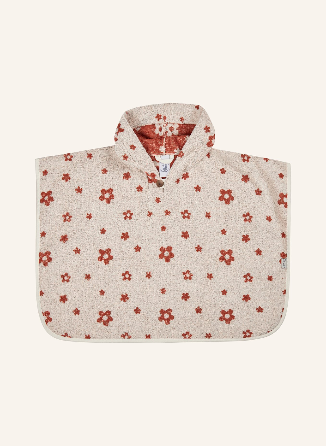 Sterntaler Poncho BAUERNHOF Blumen: BEIGE