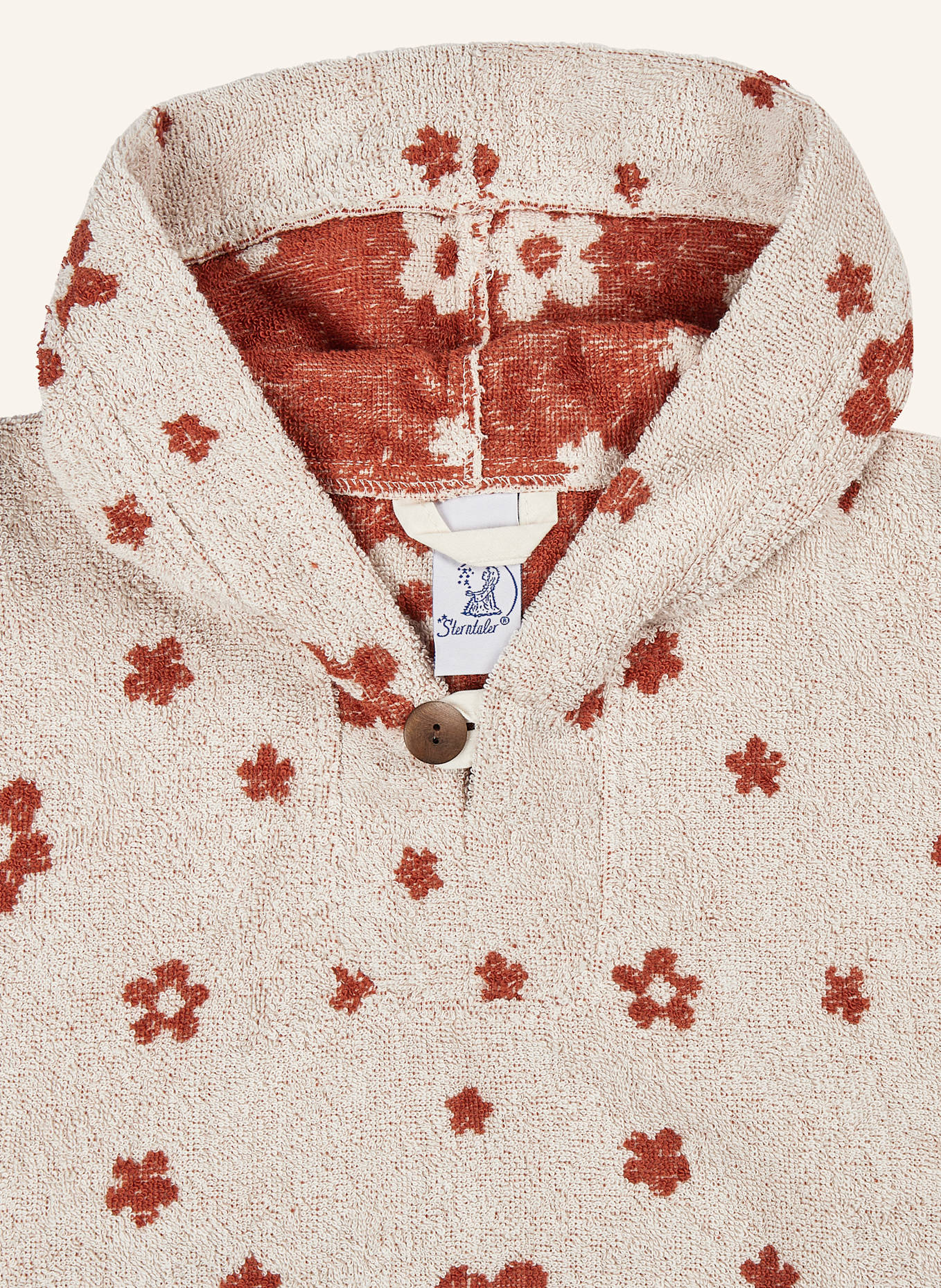 Sterntaler Poncho BAUERNHOF Blumen: BEIGE