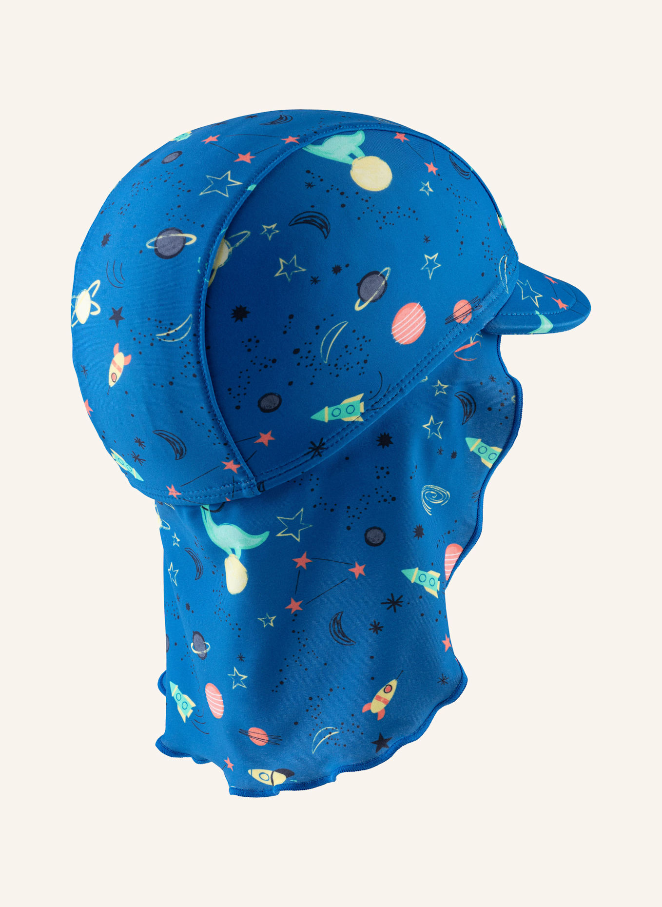 Sterntaler Schirmmütze mit Nackenschutz Weltraum: BLAU