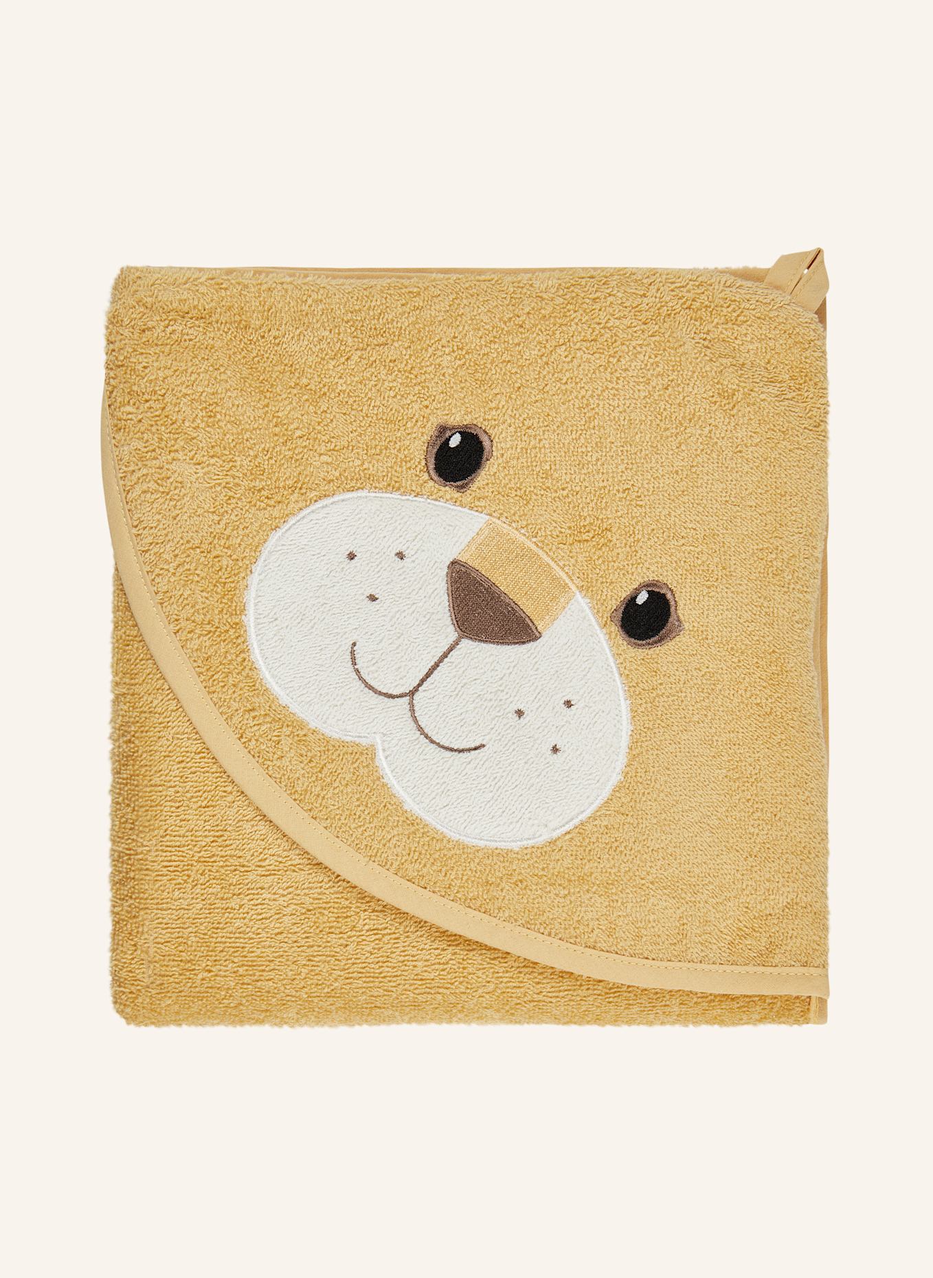 Sterntaler Kapuzenbadetuch 100x100 cm LÖWE Leo: GELB