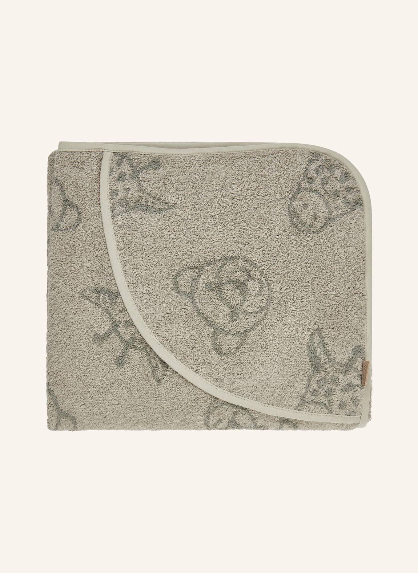 Sterntaler Kapuzenbadetuch 100x100 cm LÖWE Leo: GRAU