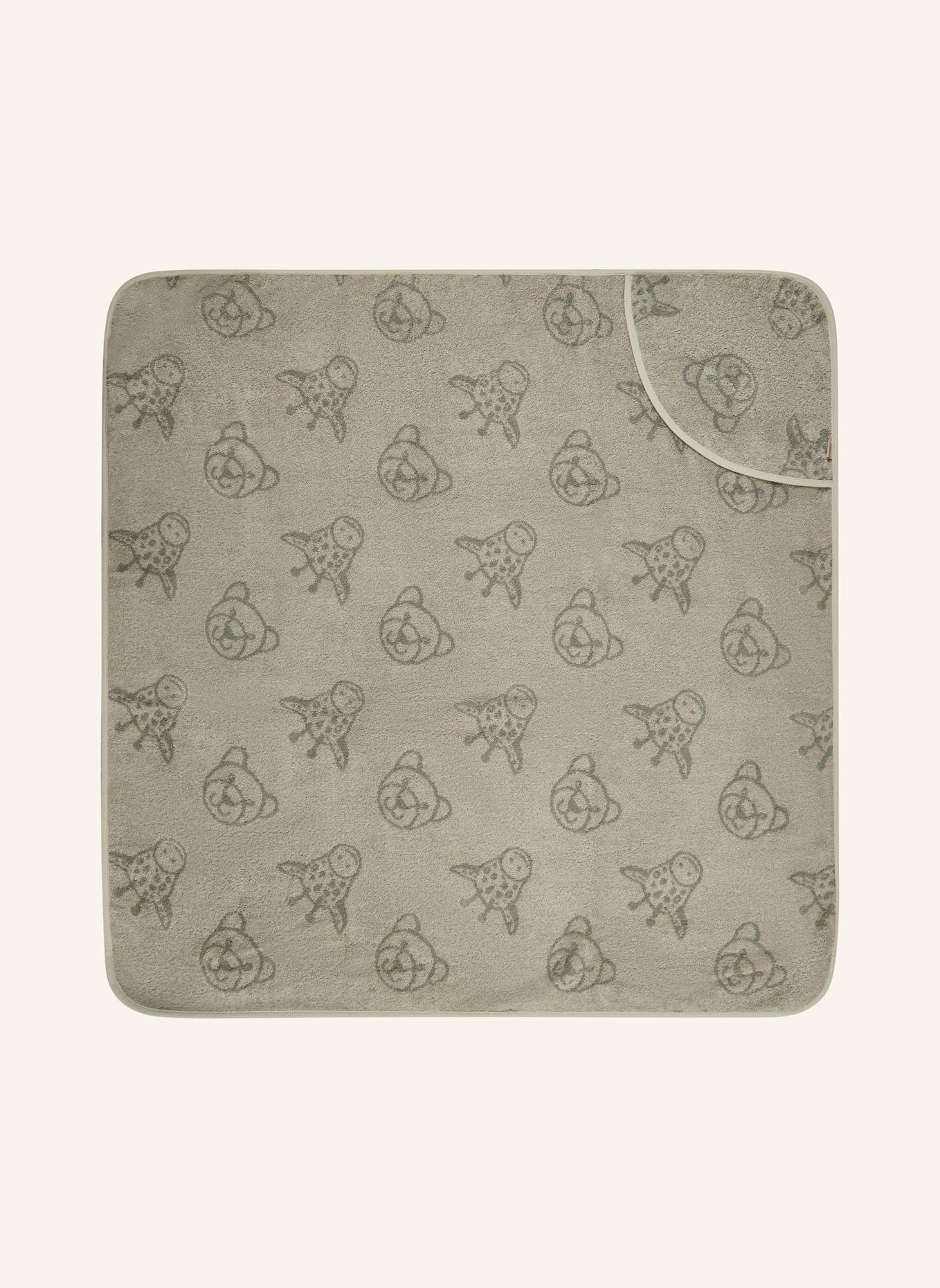 Sterntaler Kapuzenbadetuch 100x100 cm LÖWE Leo: GRAU