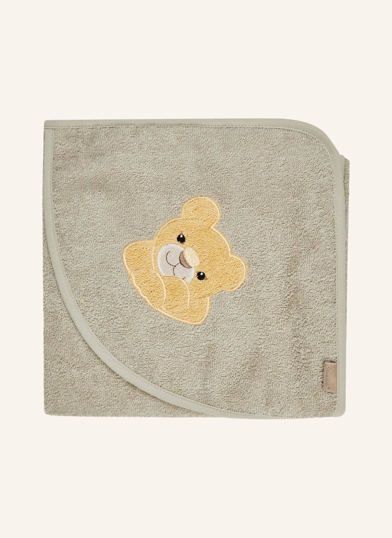 Sterntaler Kapuzenbadetuch 80x80 cm LÖWE Leo: GRAU