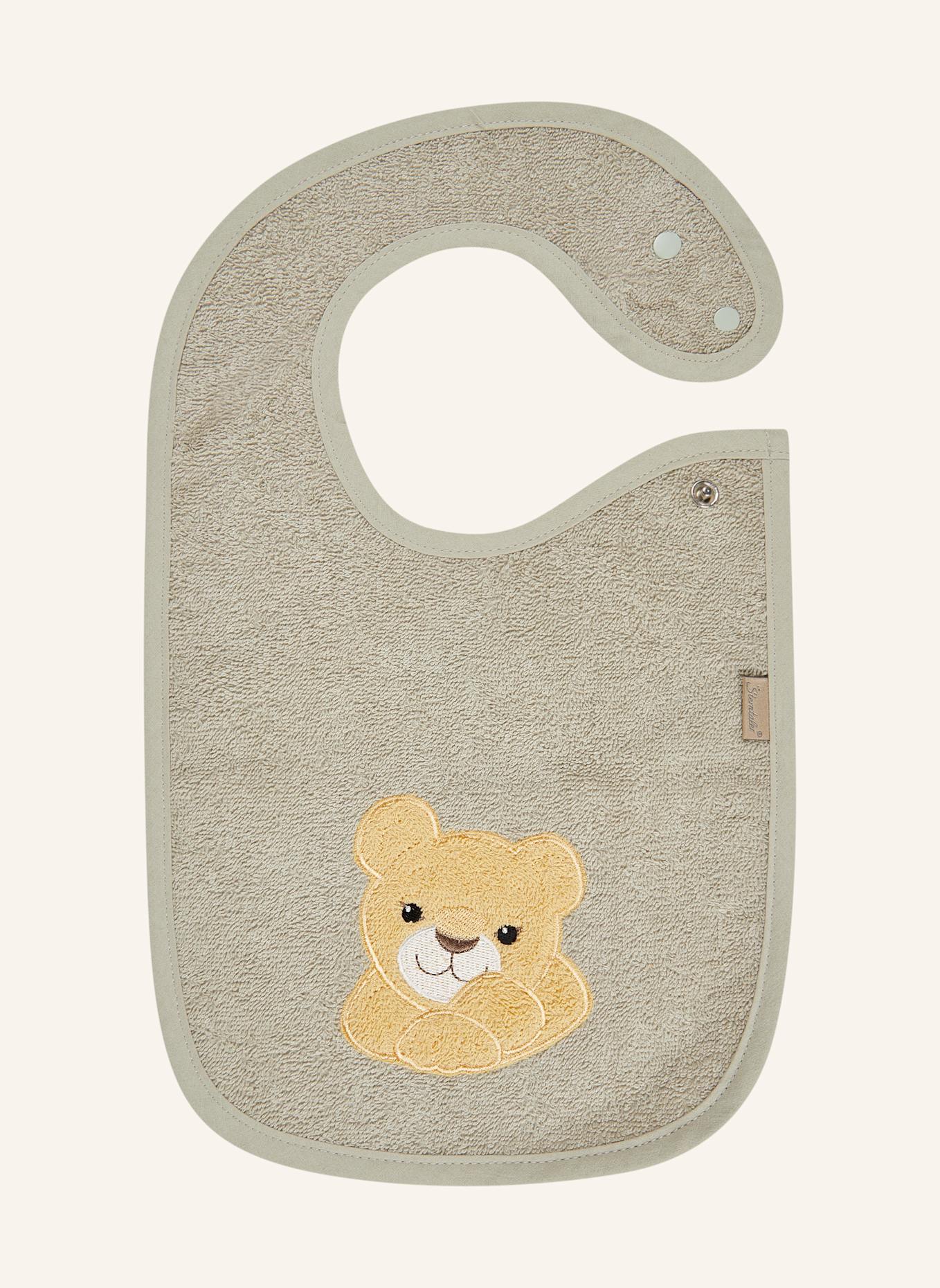 Sterntaler Lätzchen Druckknopf LÖWE Leo: GRAU