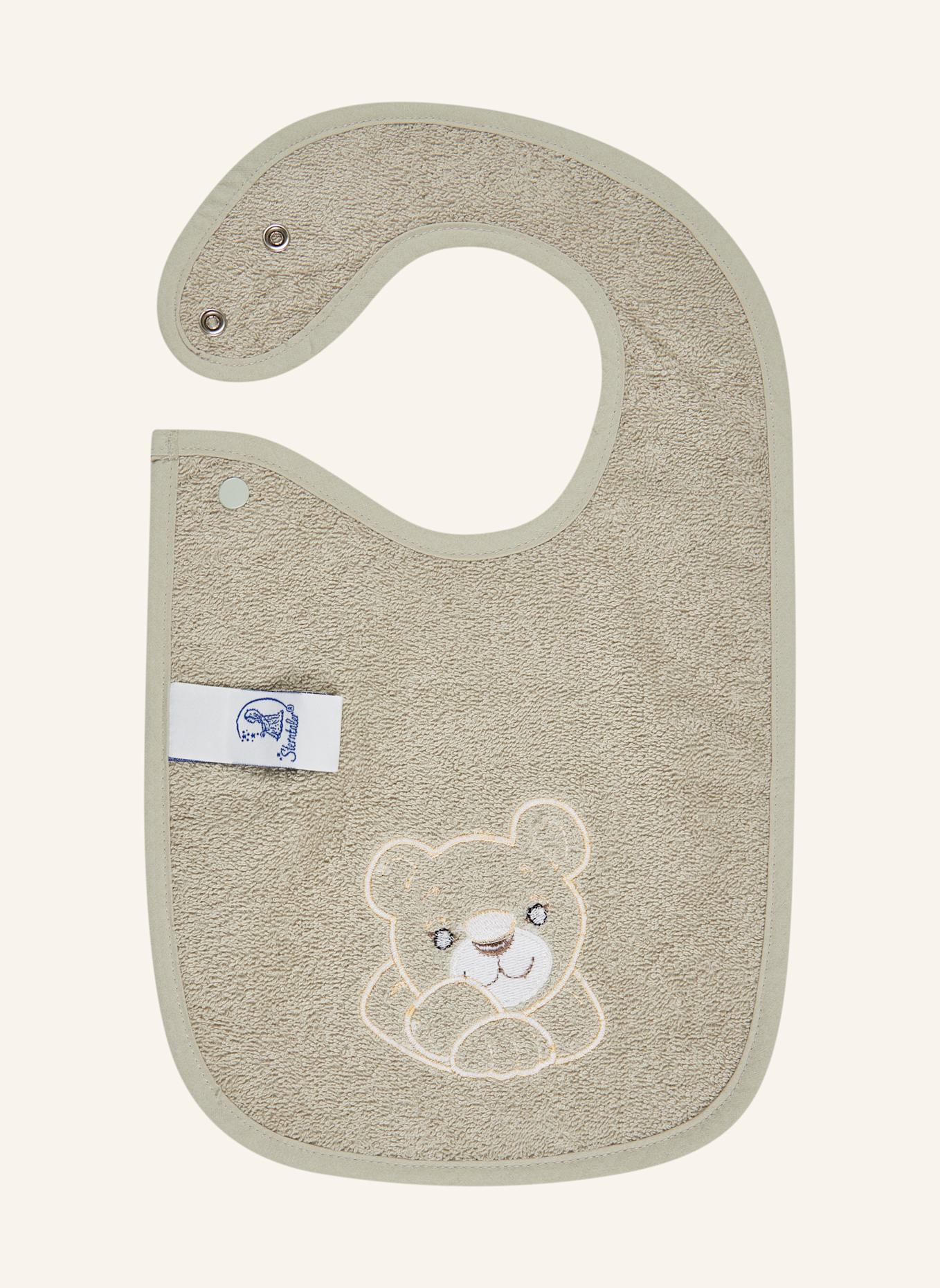 Sterntaler Lätzchen Druckknopf LÖWE Leo: GRAU