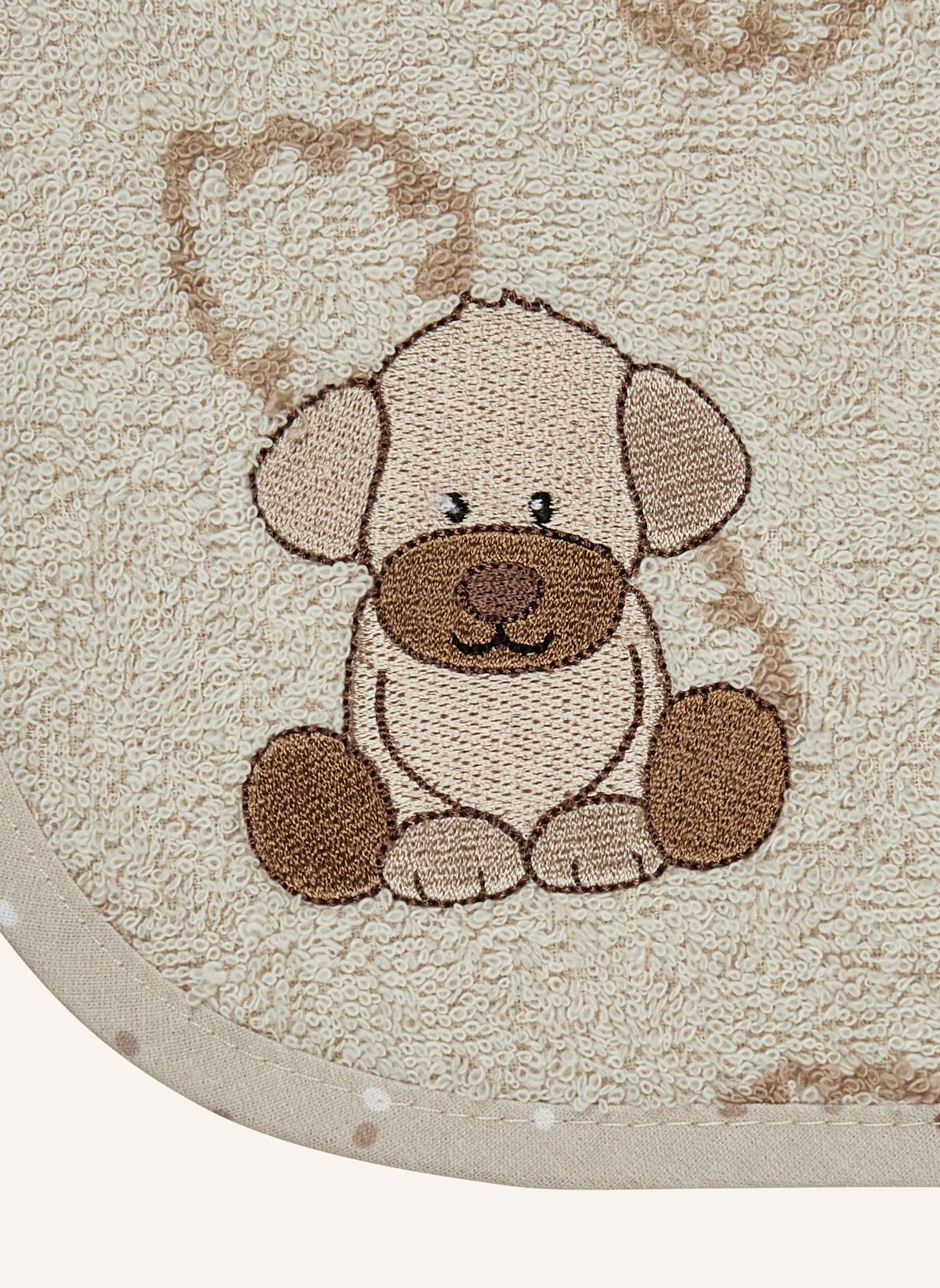 Sterntaler Lätzchen Druckknopf HUND Lucky: BEIGE