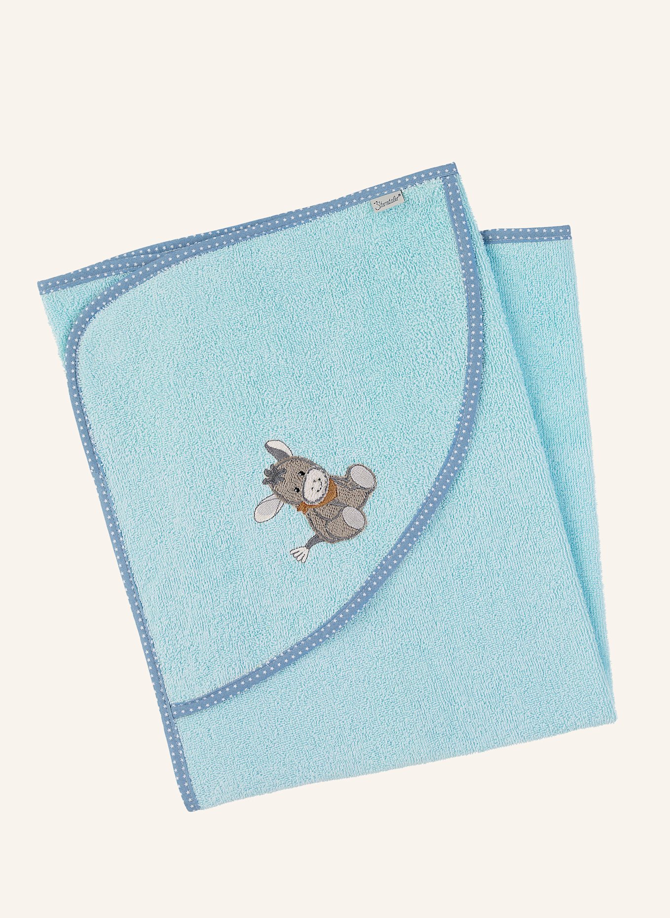 Sterntaler Kapuzenbadetuch 80 x 80 cm Emmi: HELLBLAU