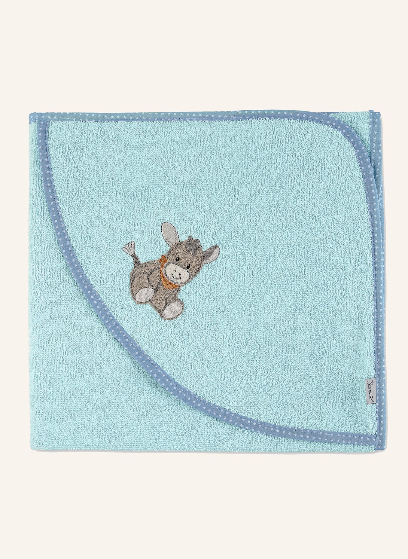 Sterntaler Kapuzenbadetuch 80 x 80 cm Emmi: HELLBLAU