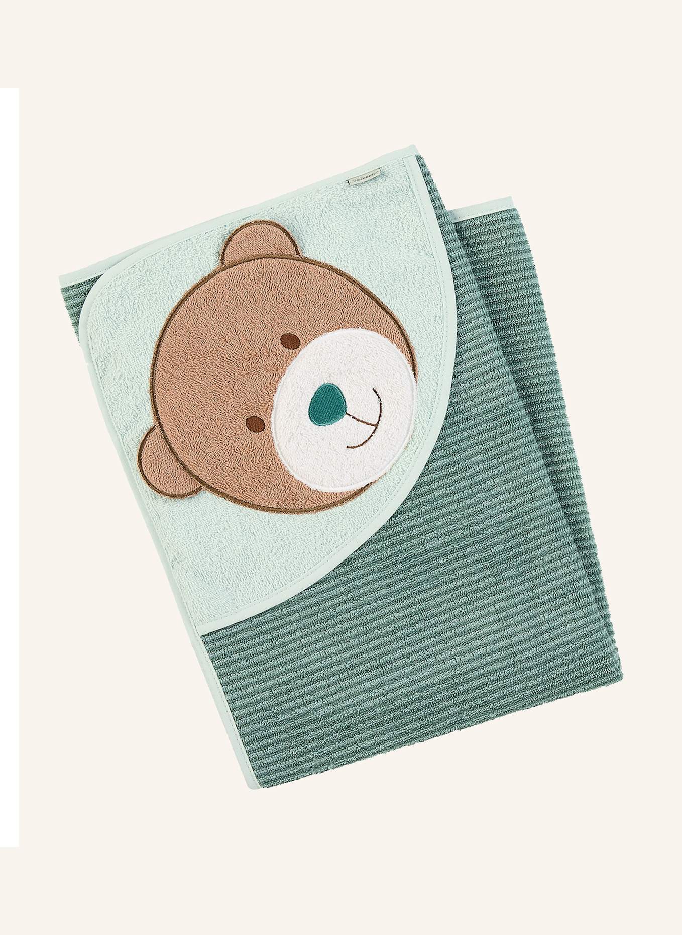 Sterntaler Motiv-Kapuzenbadetuch Ben: GRÜN