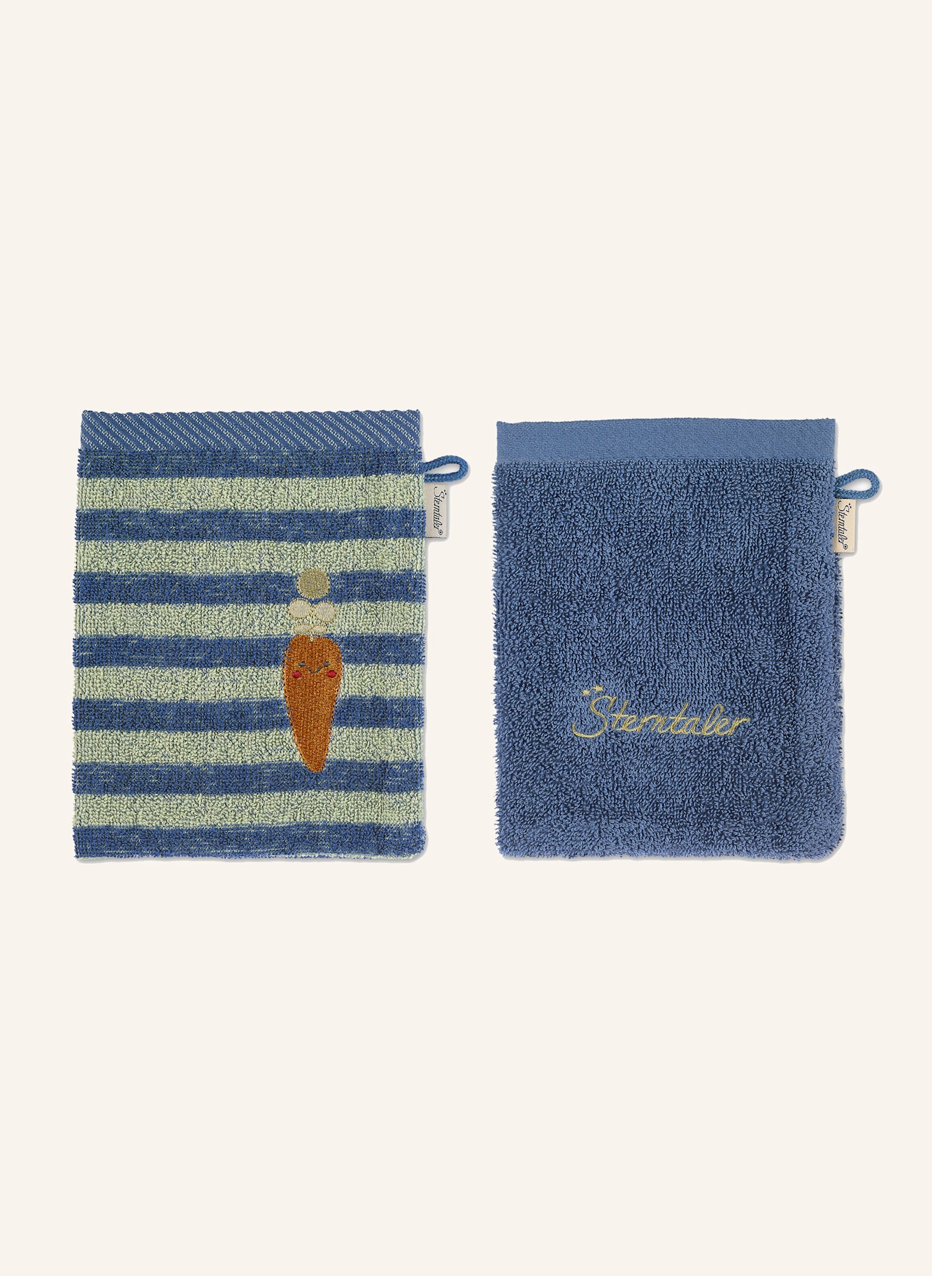 Sterntaler 3er-Pack Waschhandschuhe Emmilius: BLAU