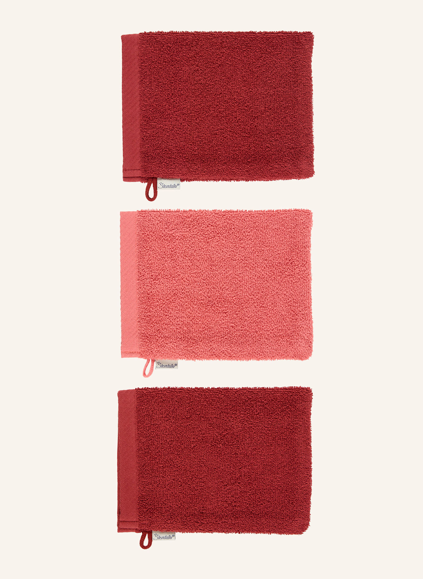 Sterntaler 3er-Pack Waschhandschuhe Emmily: HELLROT