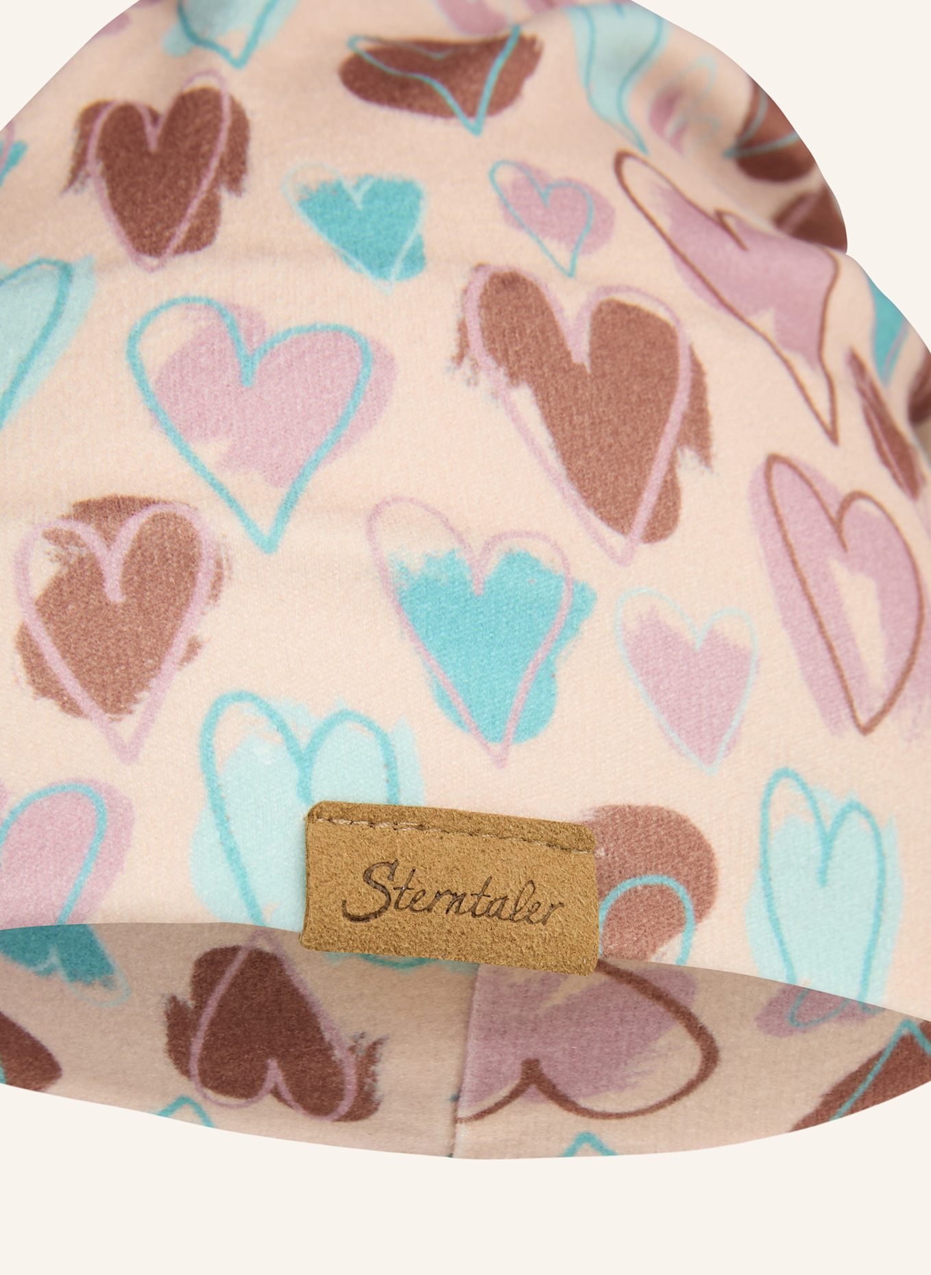 Sterntaler Beanie Herzen: HELLROSA