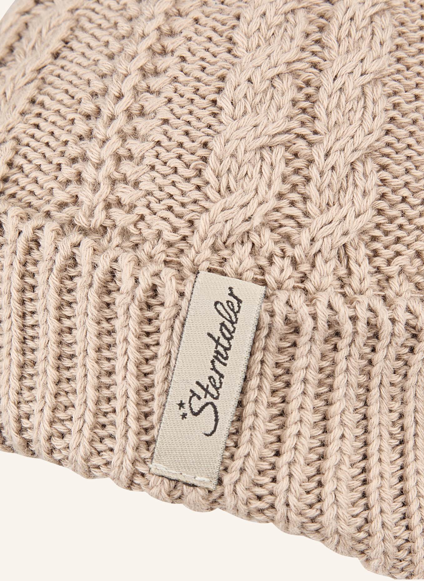 Sterntaler Strickmütze Zopfmuster: BEIGE