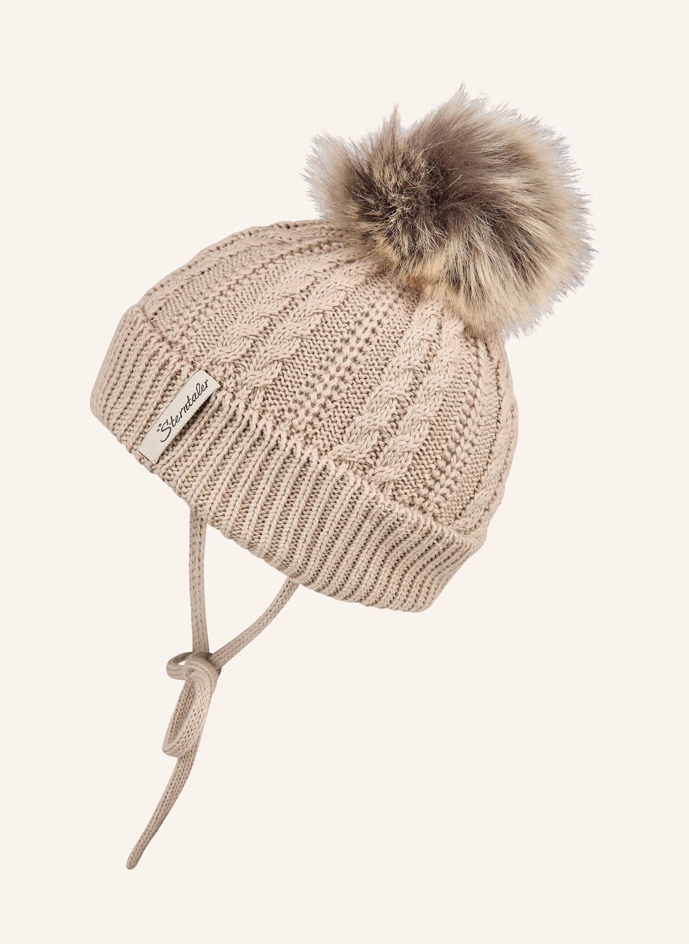 Sterntaler Strickmütze Zopfmuster: BEIGE