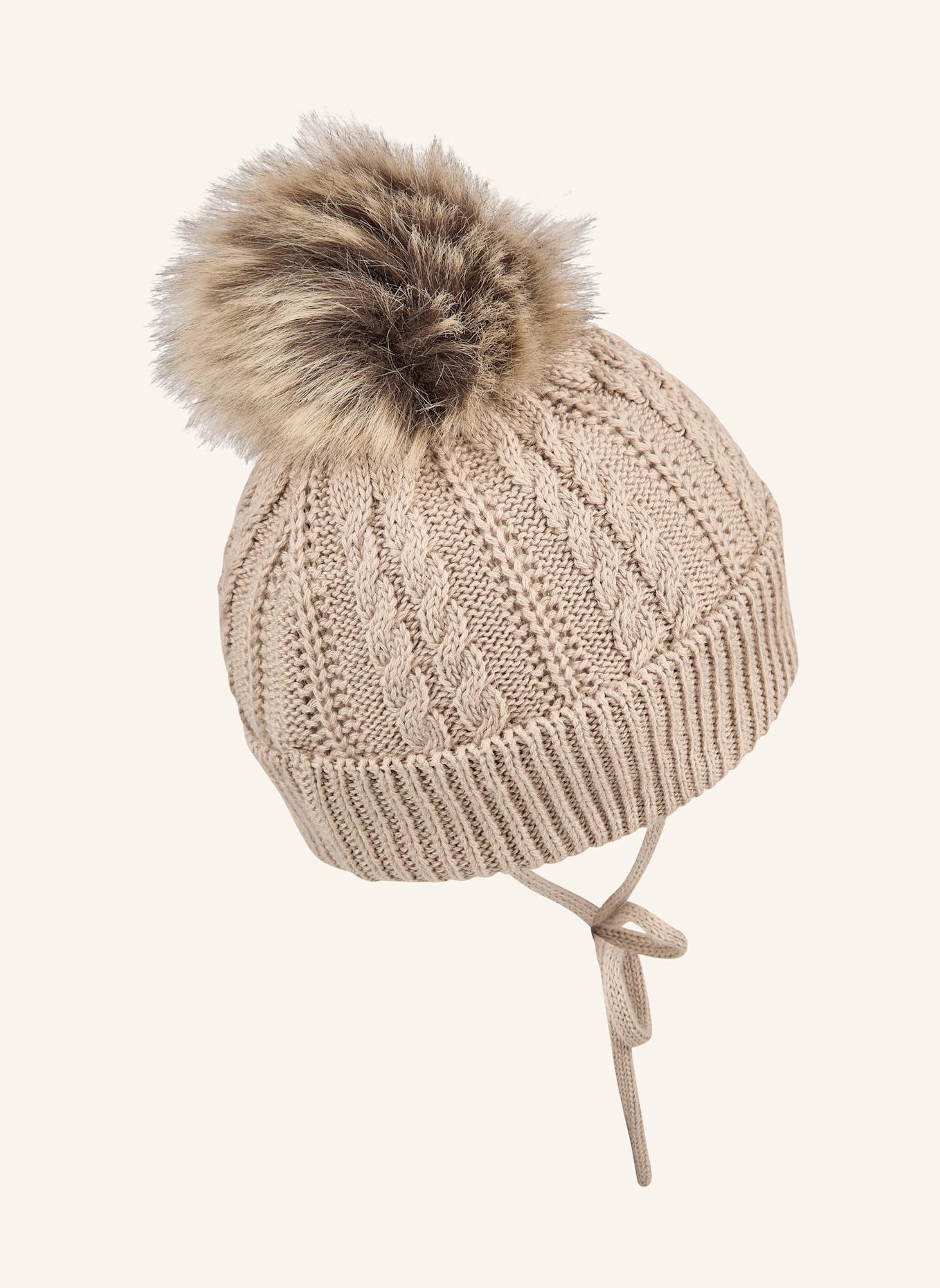 Sterntaler Strickmütze Zopfmuster: BEIGE