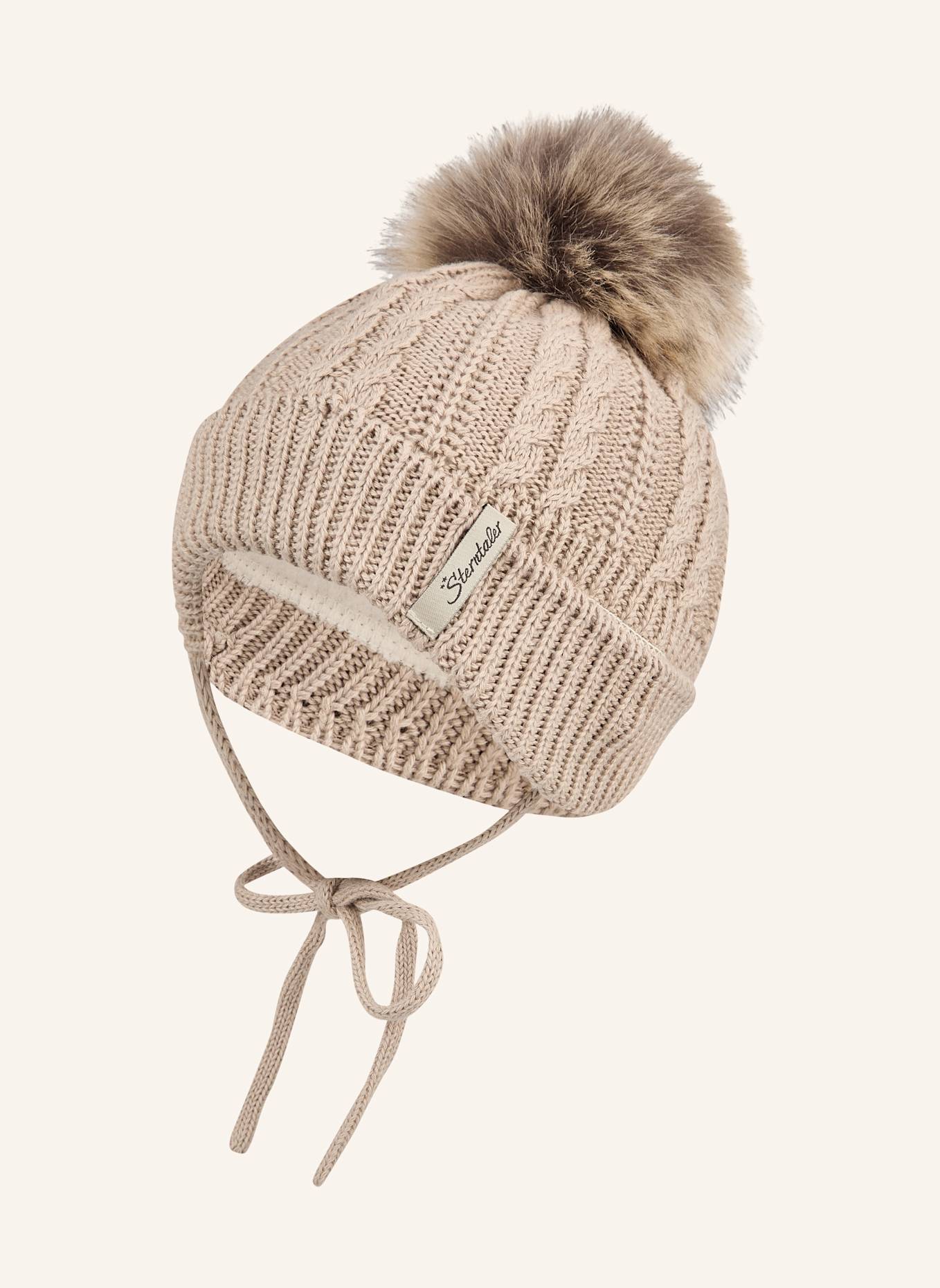 Sterntaler Strickmütze Zopfmuster: BEIGE