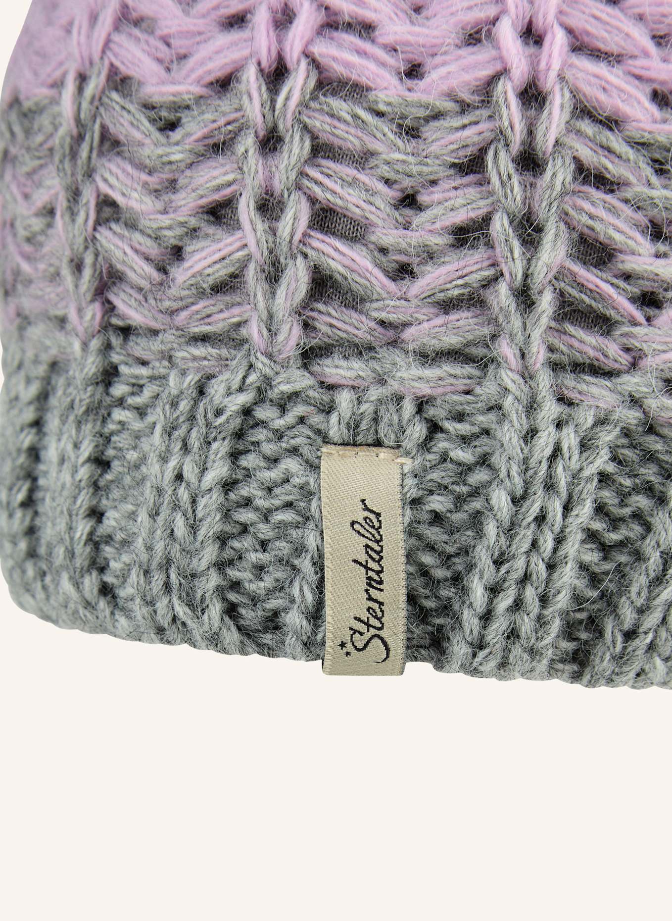 Sterntaler Strickmütze Farbverlauf: SILBER