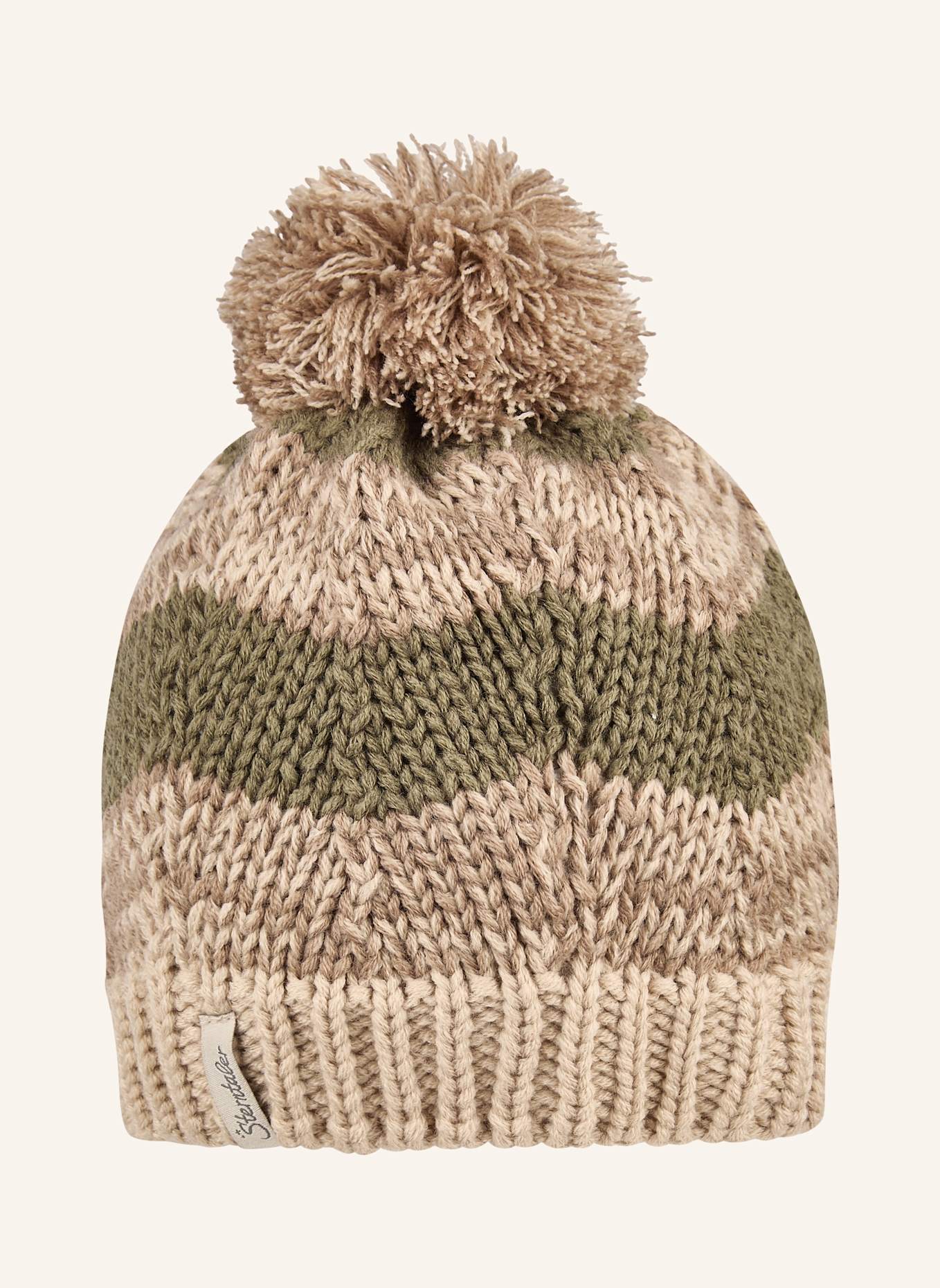 Sterntaler Bommelmütze Melange: BRAUN