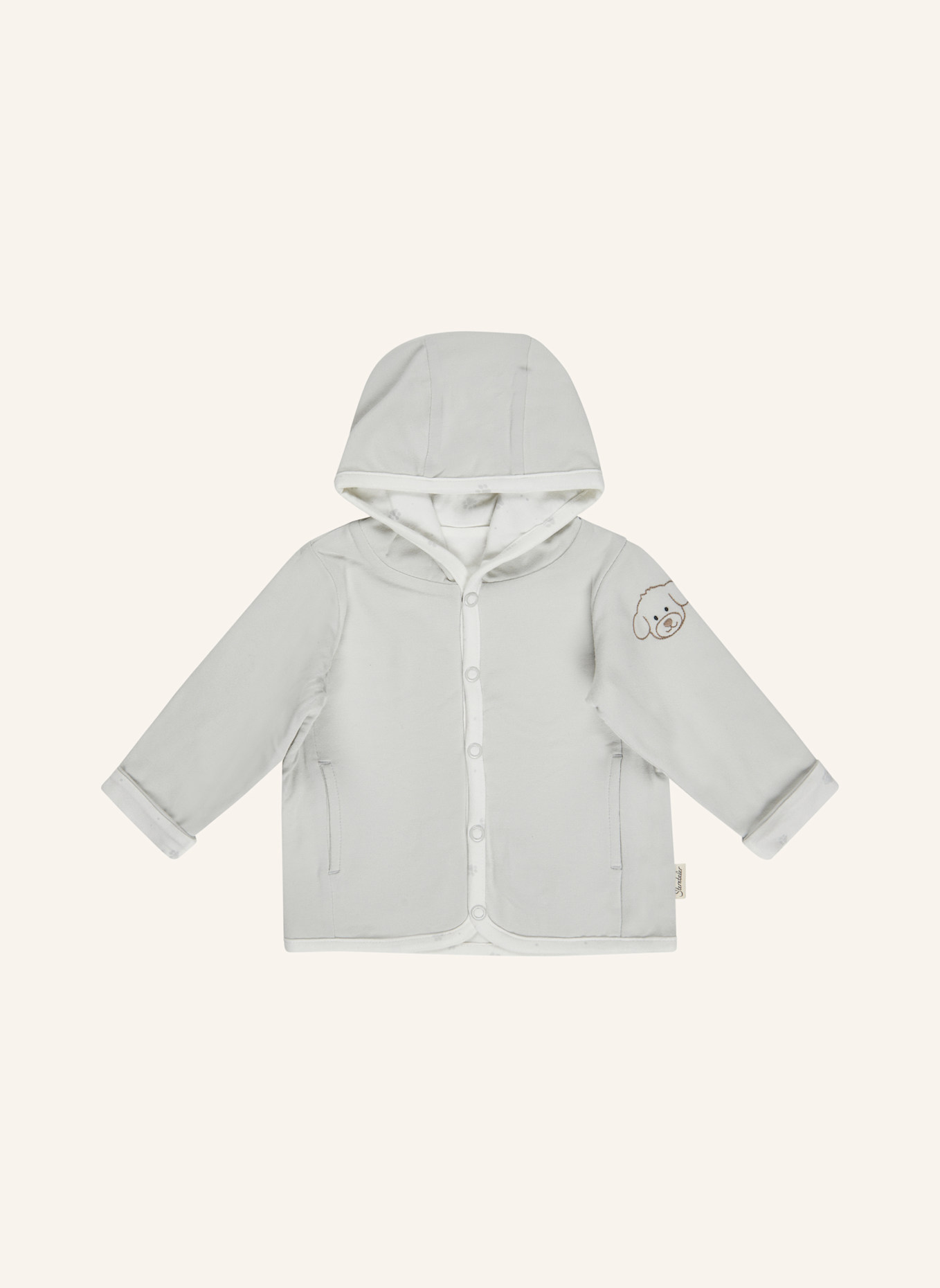 Sterntaler Baby Wendejacke Pfoten: SILBER