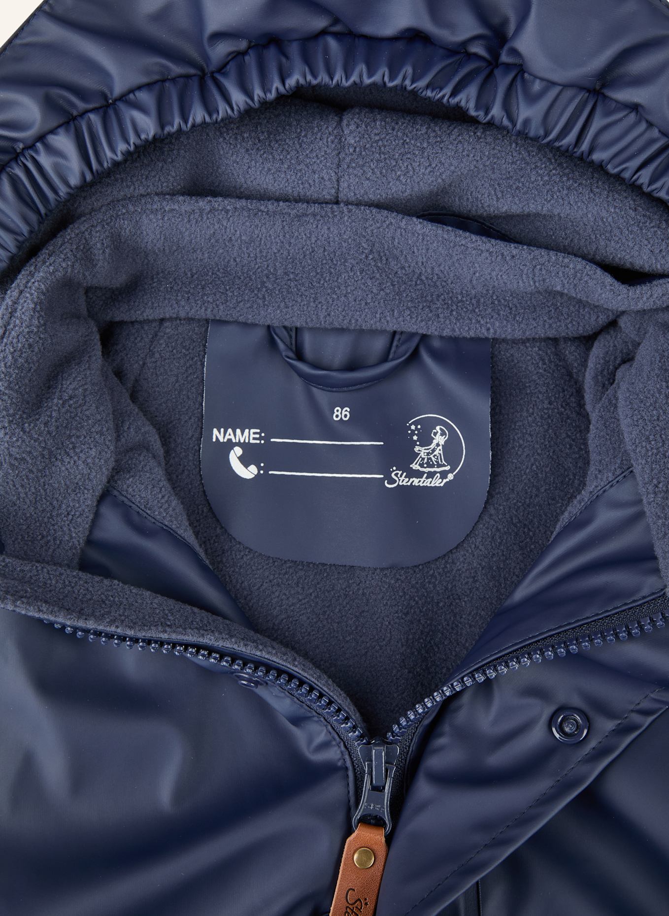 Sterntaler Regenjacke gefüttert Zacken: BLAU