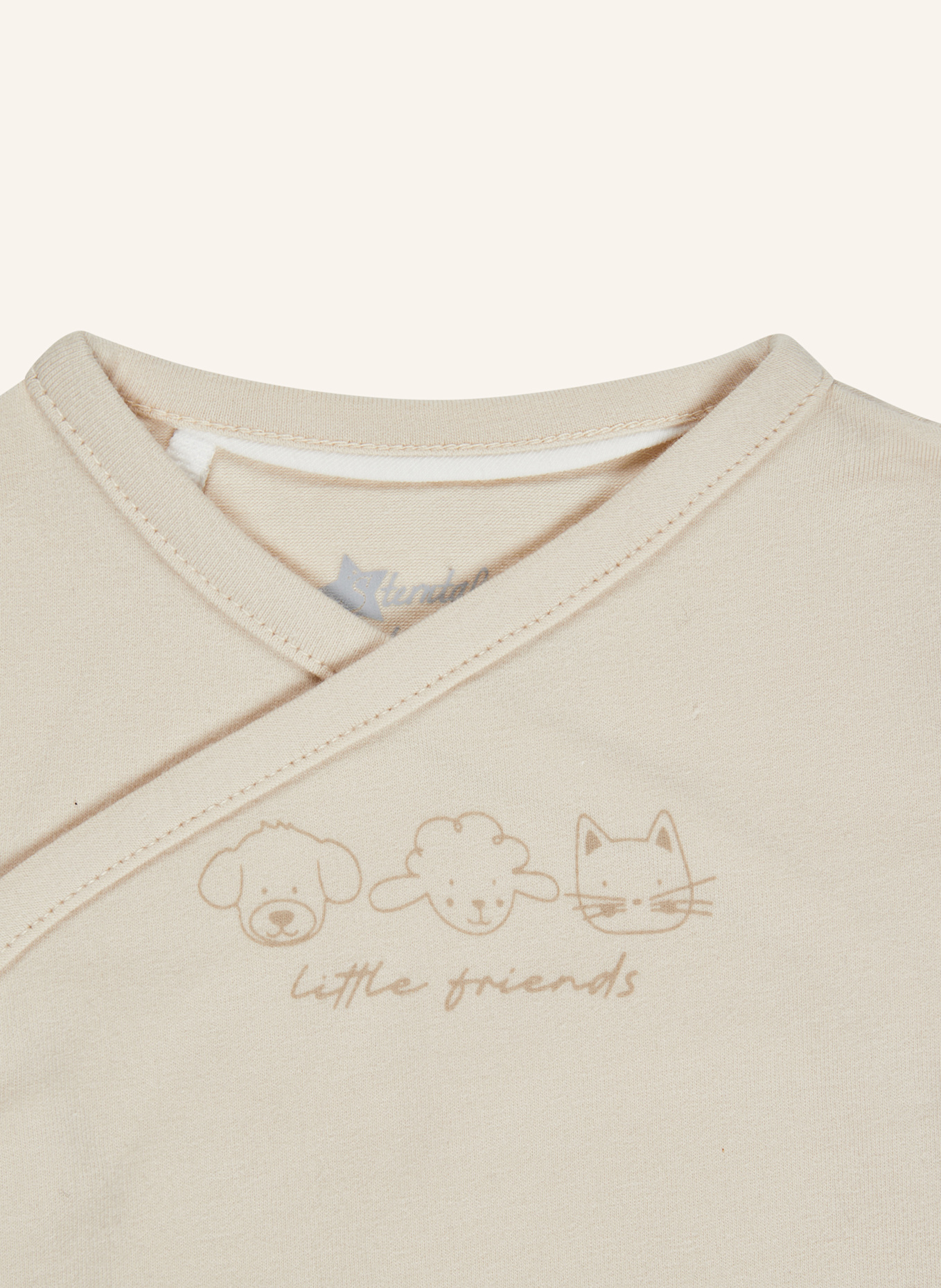 Sterntaler Langarm-Body friends: ECRU