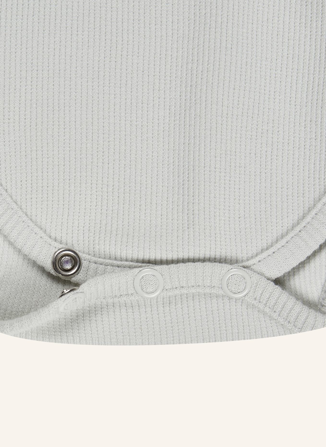 Sterntaler Langarm-Body Rippjersey: SILBER