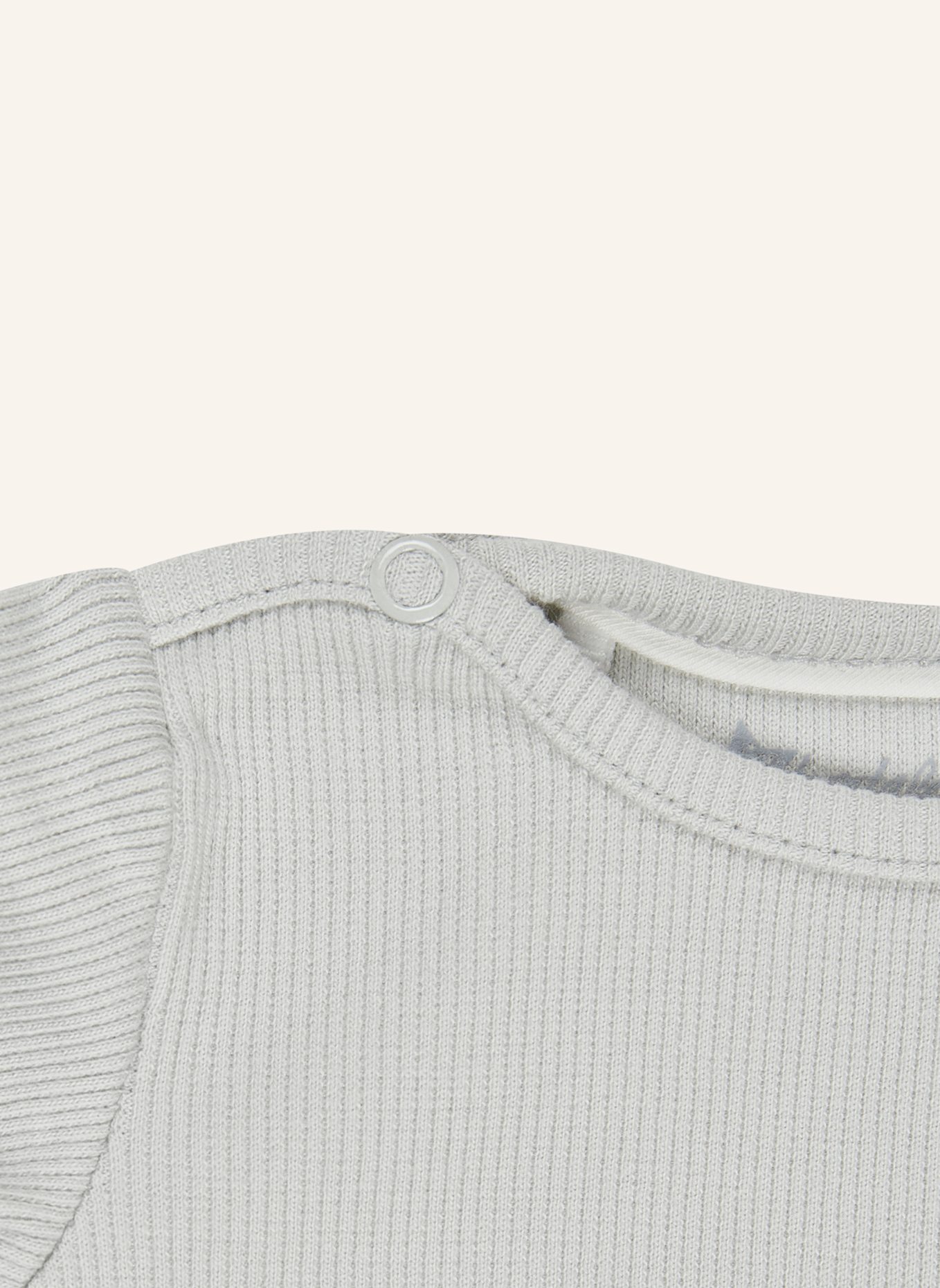 Sterntaler Langarm-Body Rippjersey: SILBER