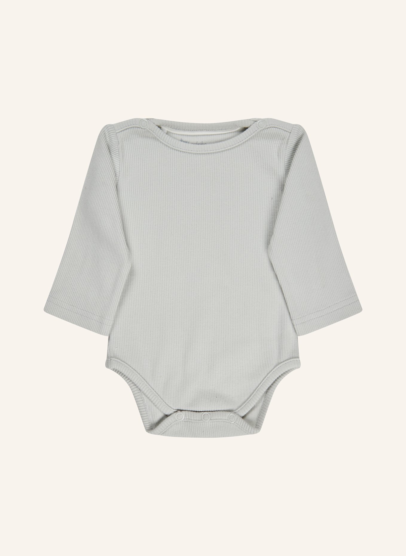 Sterntaler Langarm-Body Rippjersey: SILBER
