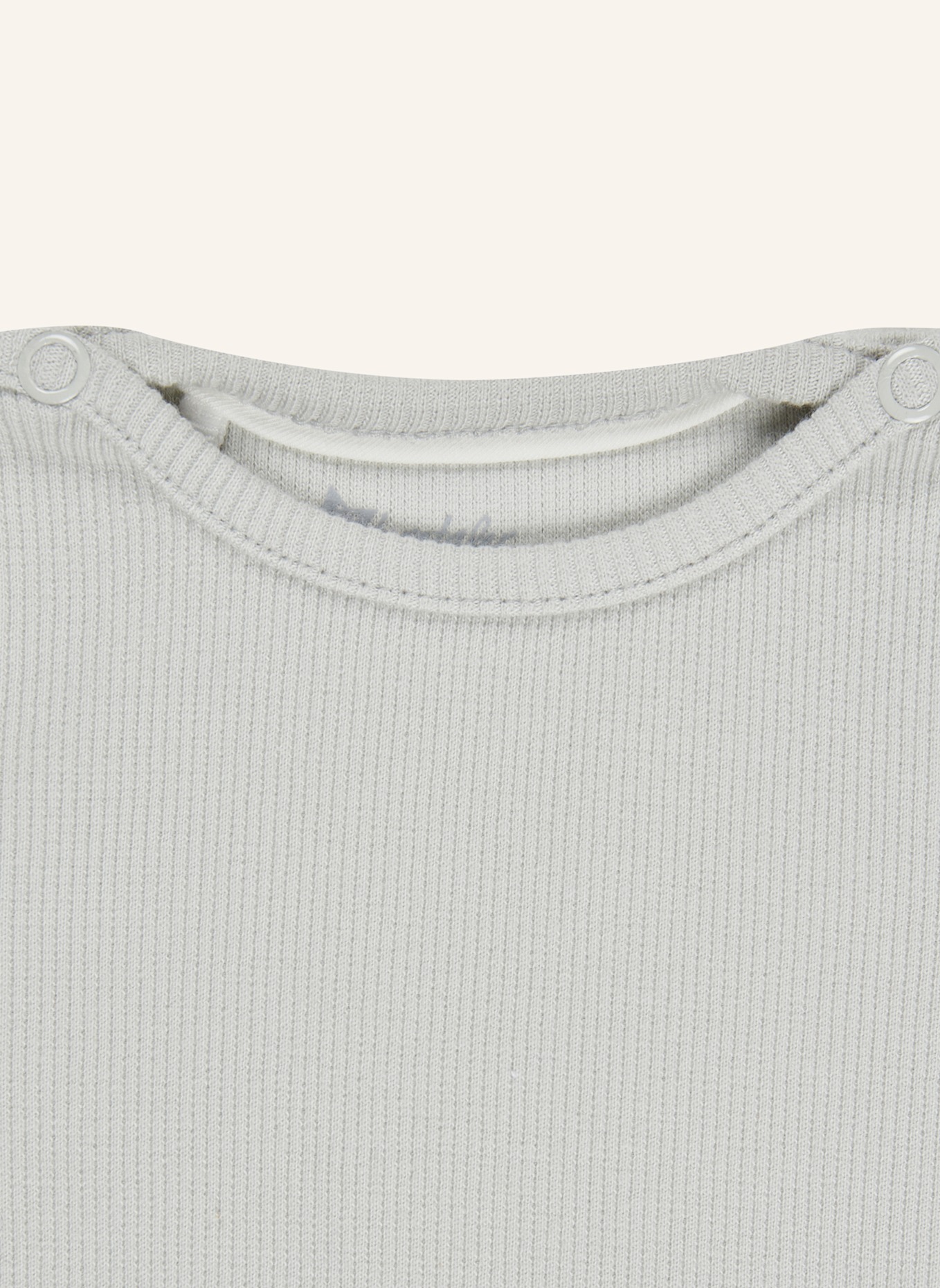 Sterntaler Langarm-Body Rippjersey: SILBER