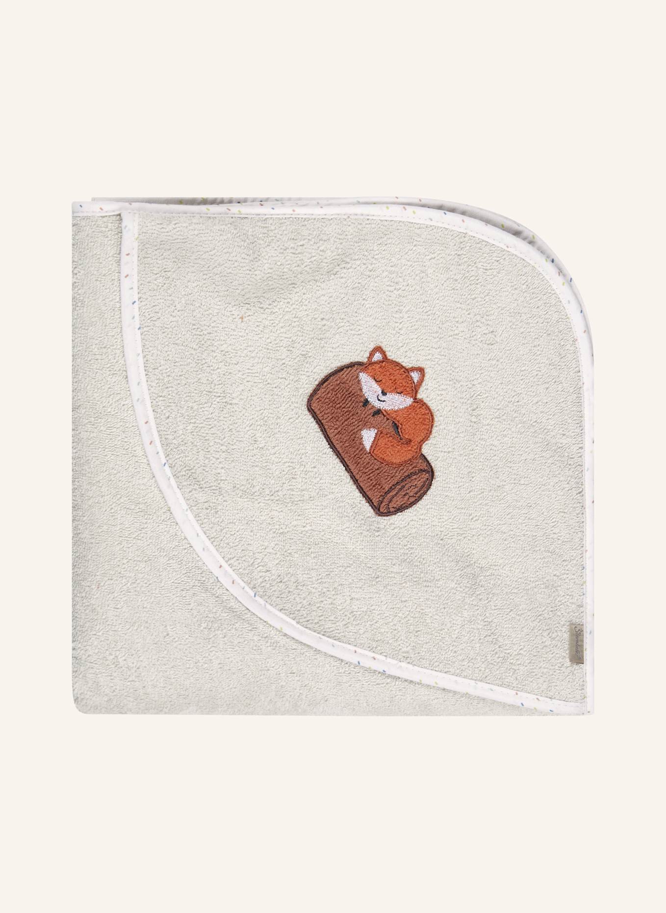 Sterntaler Kapuzenbadetuch 80x80 cm Filou: HELLGRAU