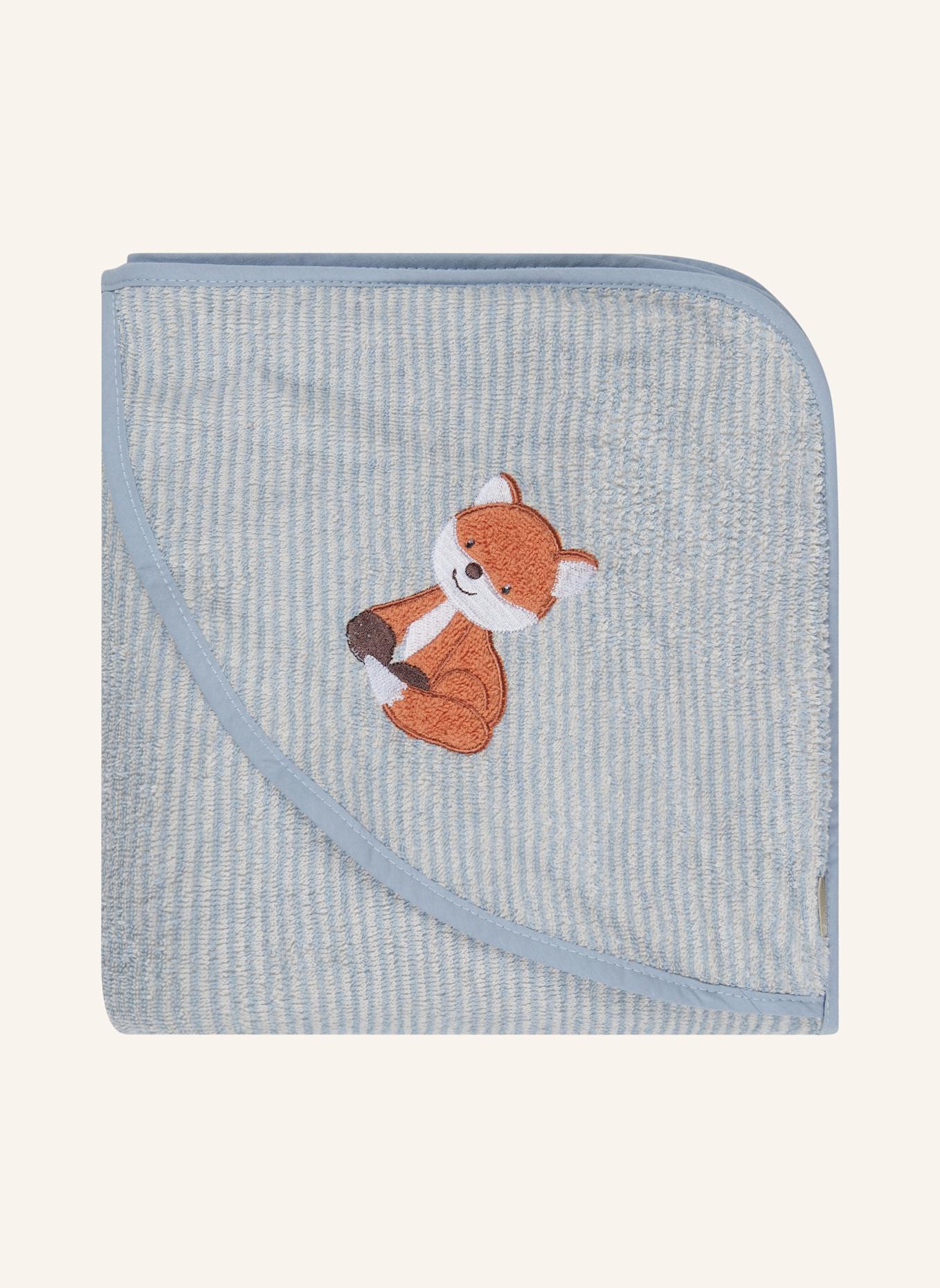 Sterntaler Kapuzenbadetuch 100x100 cm Filou: HELLBLAU