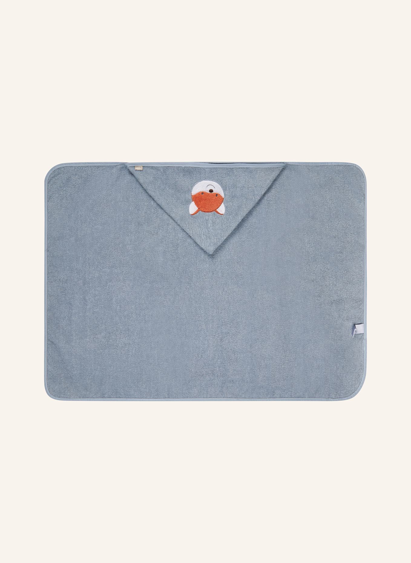 Sterntaler Kapuzenbadetuch 100x70 cm Filou: HELLBLAU