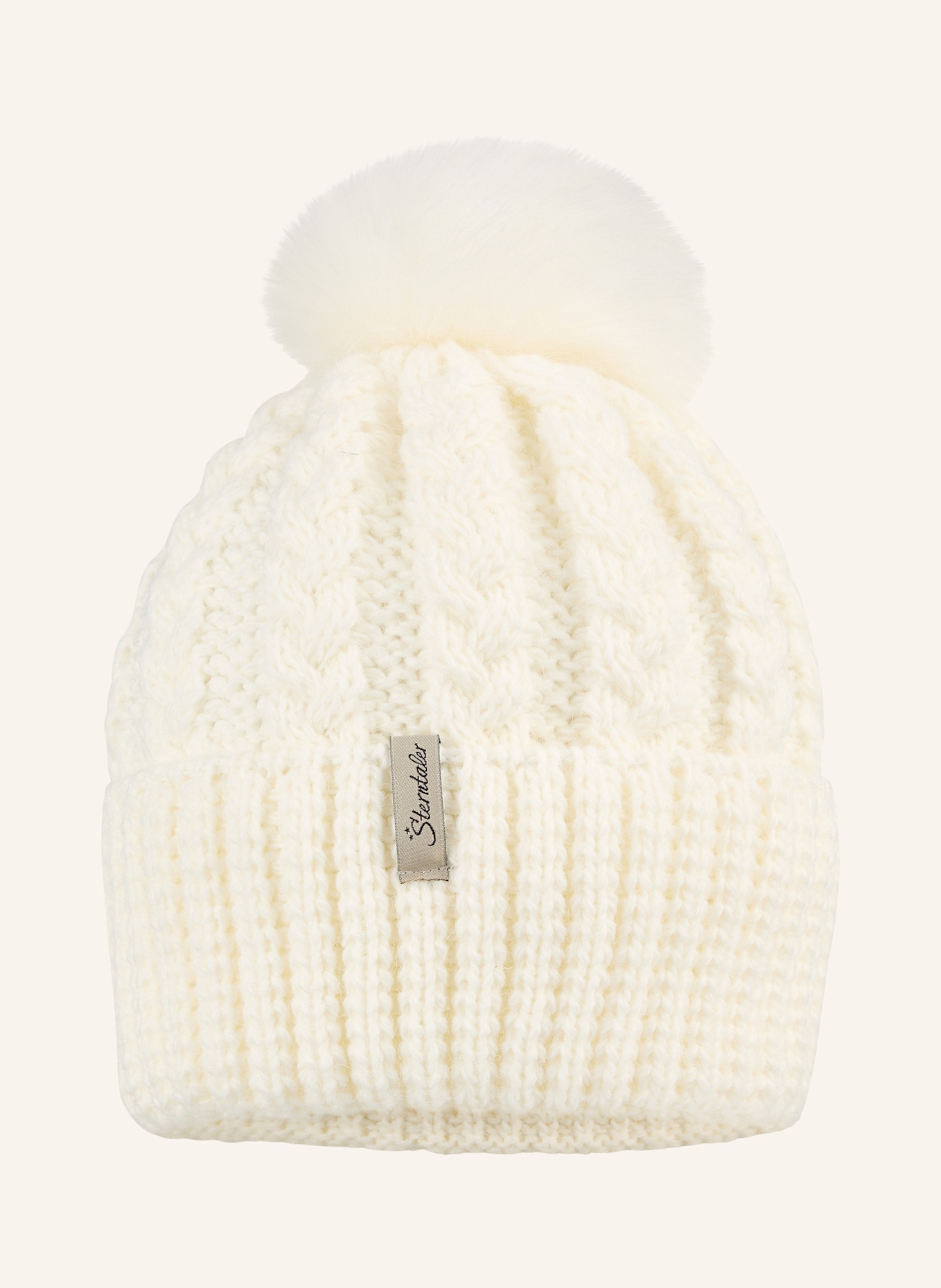 Sterntaler Strickmütze Zopfmuster: BEIGE