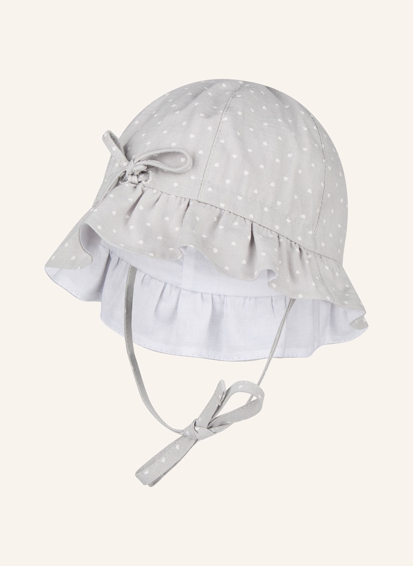 Sterntaler Hut kleine Herzen: HELLGRAU
