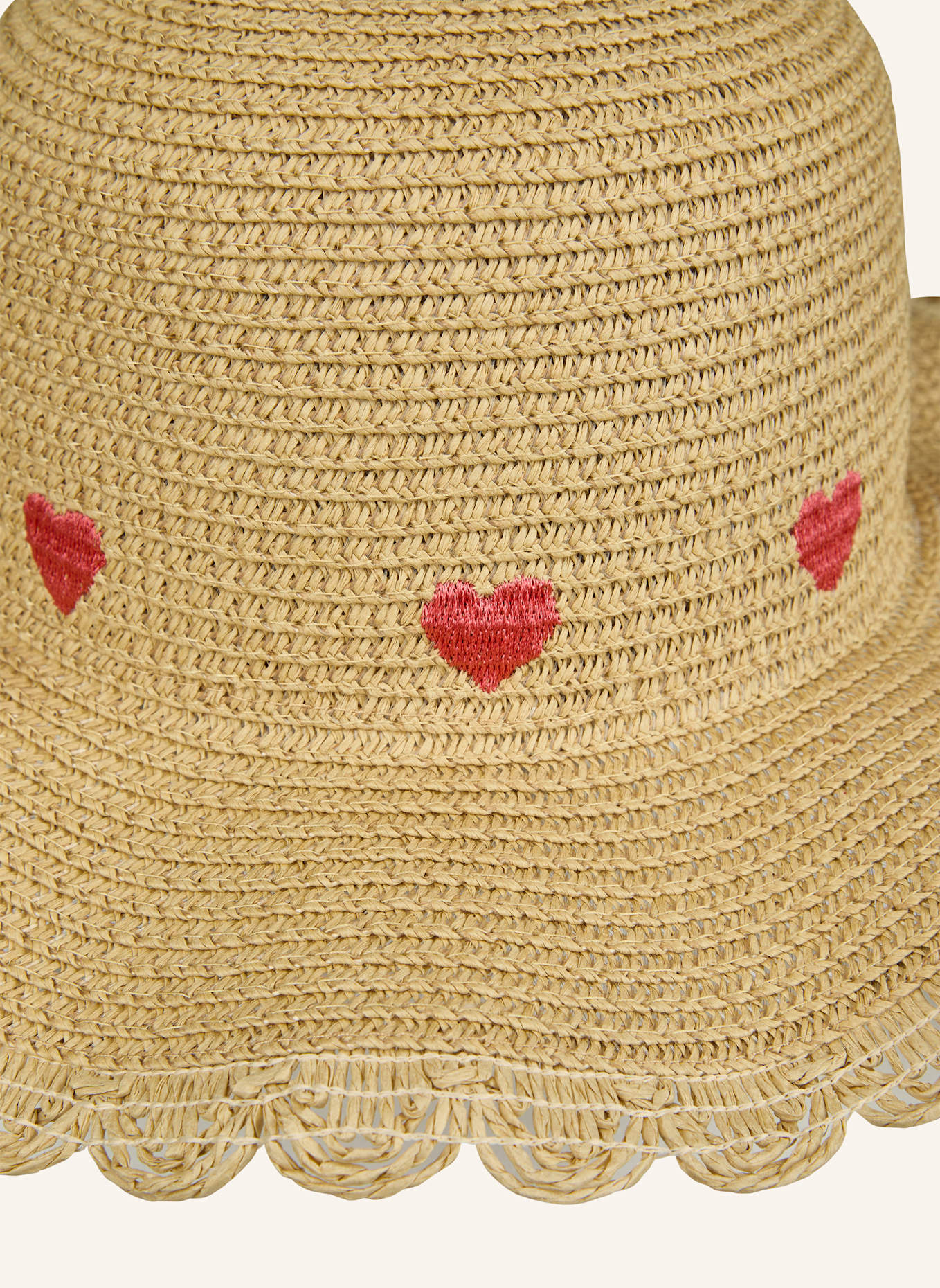 Sterntaler Strohhut Herzen: GELB