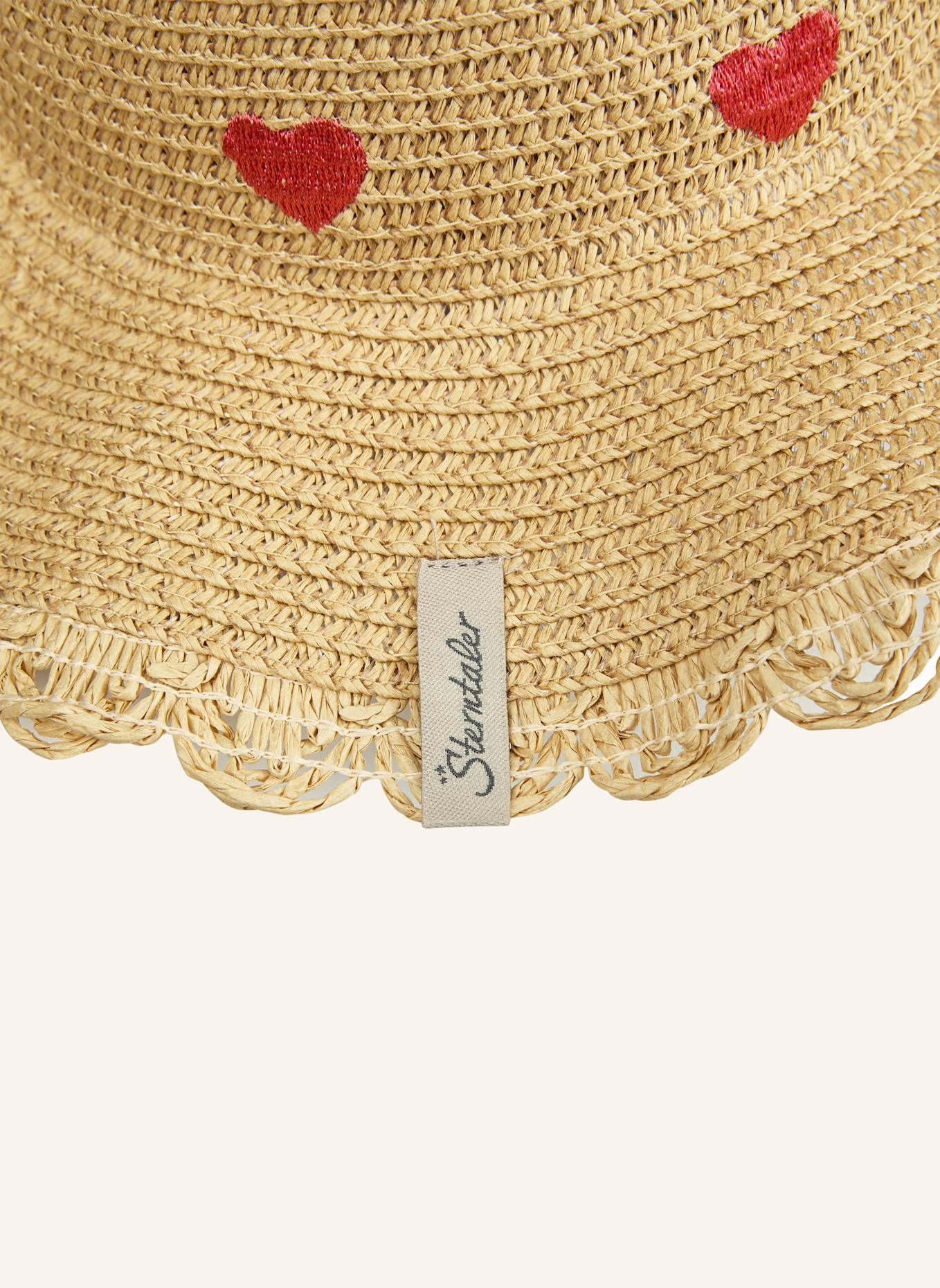 Sterntaler Strohhut Herzen: GELB