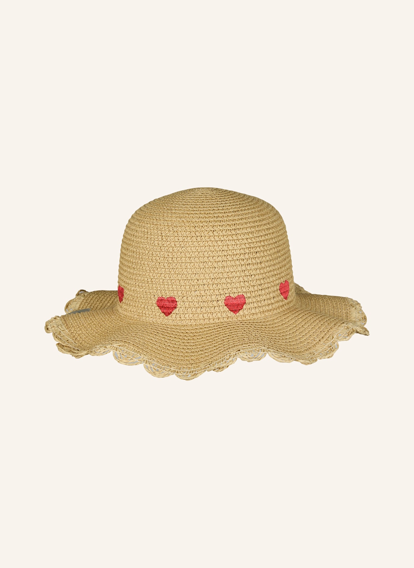 Sterntaler Strohhut Herzen: GELB
