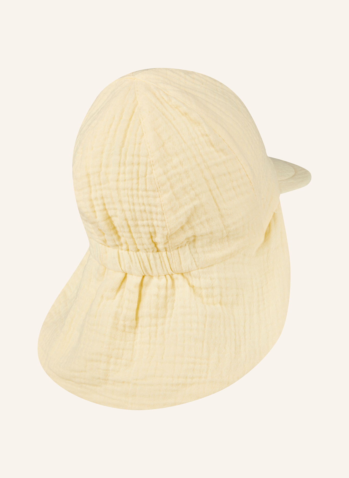 Sterntaler Schirmmütze mit Nackenschutz Musselin: GELB