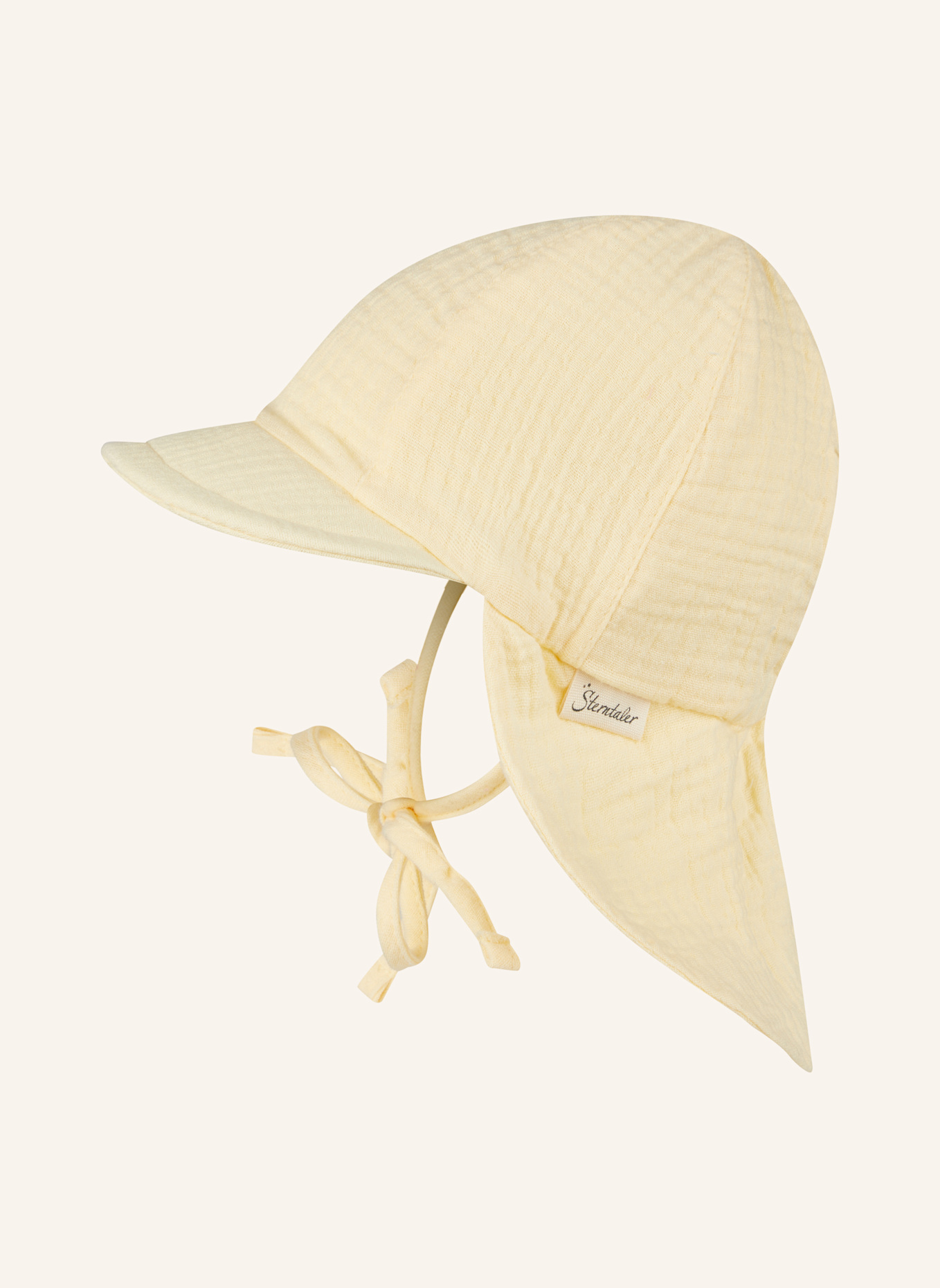 Sterntaler Schirmmütze mit Nackenschutz Musselin: GELB