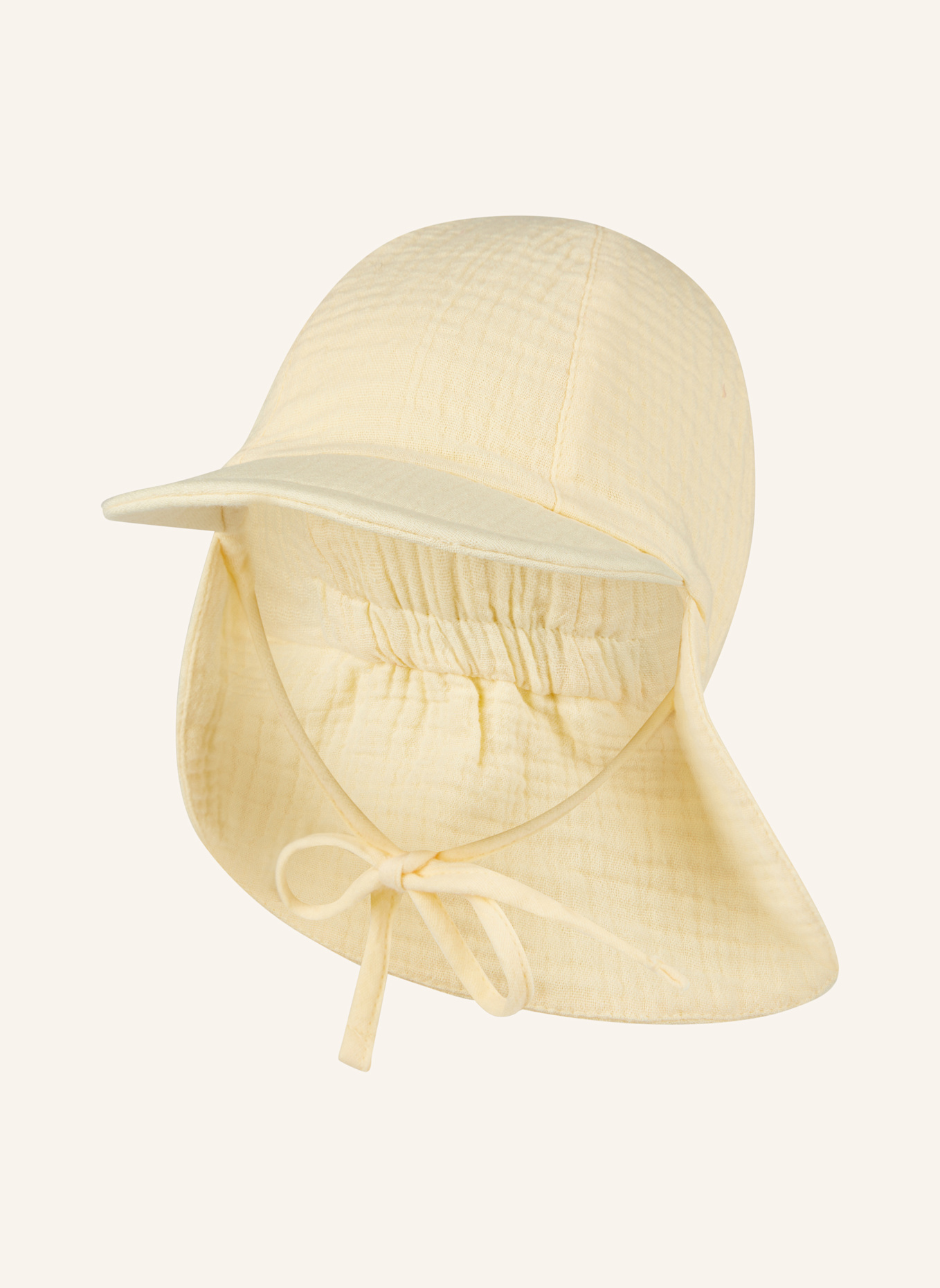 Sterntaler Schirmmütze mit Nackenschutz Musselin: GELB